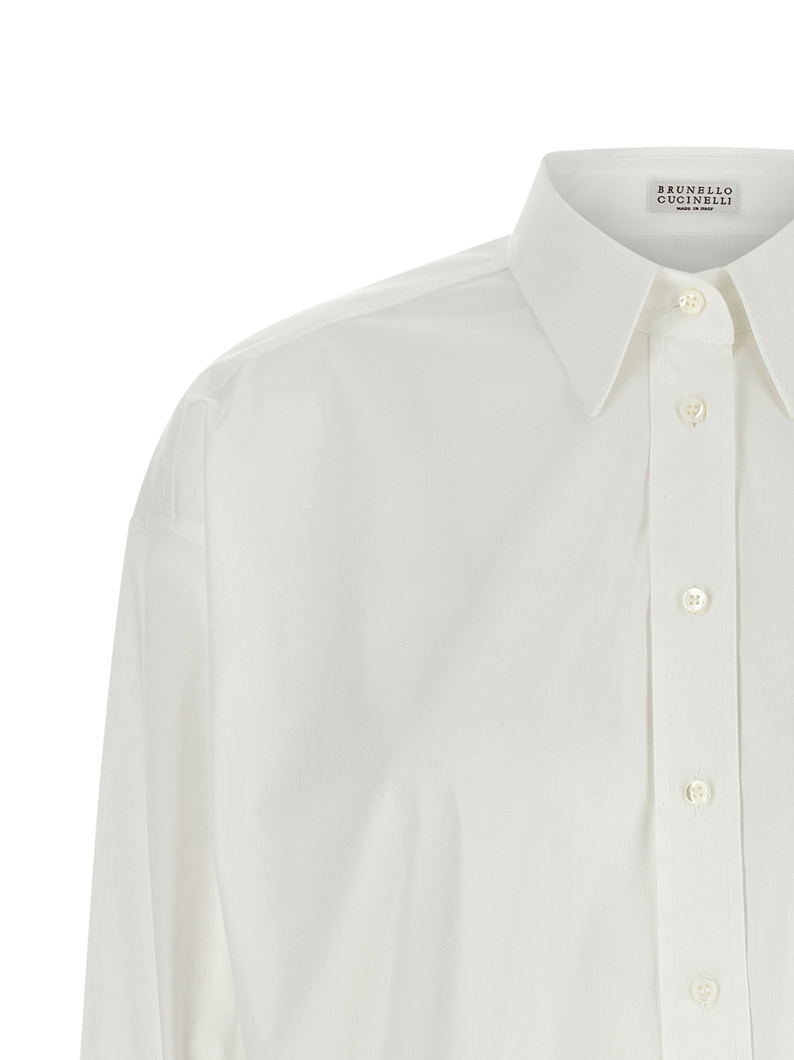 Brunello Cucinelli Weiße Baumwollbluse