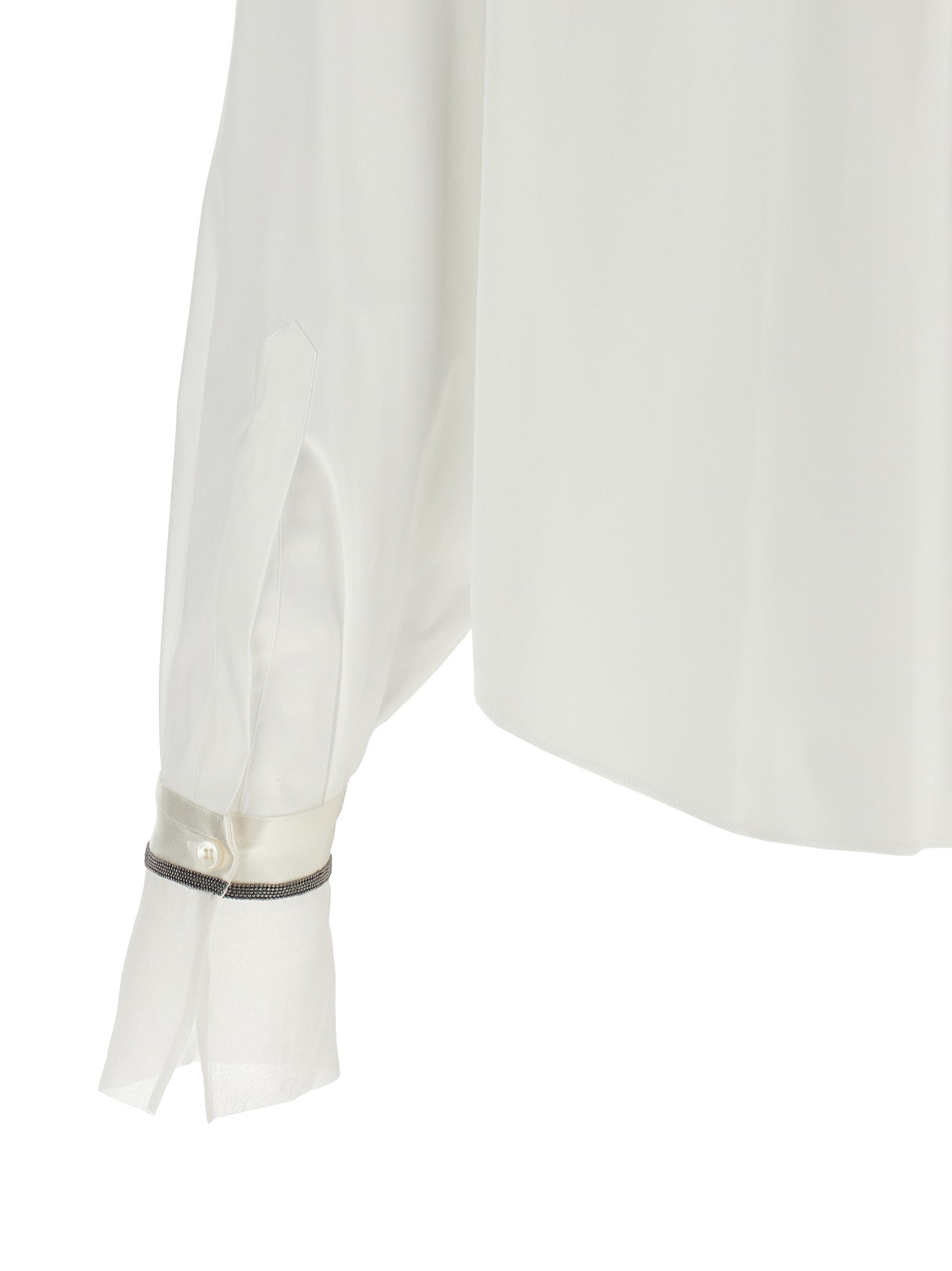 Brunello Cucinelli Weiße Baumwollbluse