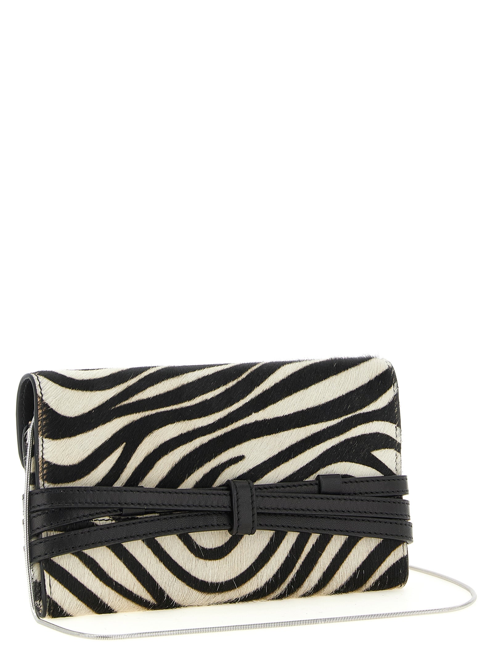Moschino Zweifarbige Leder-Kartenhülle