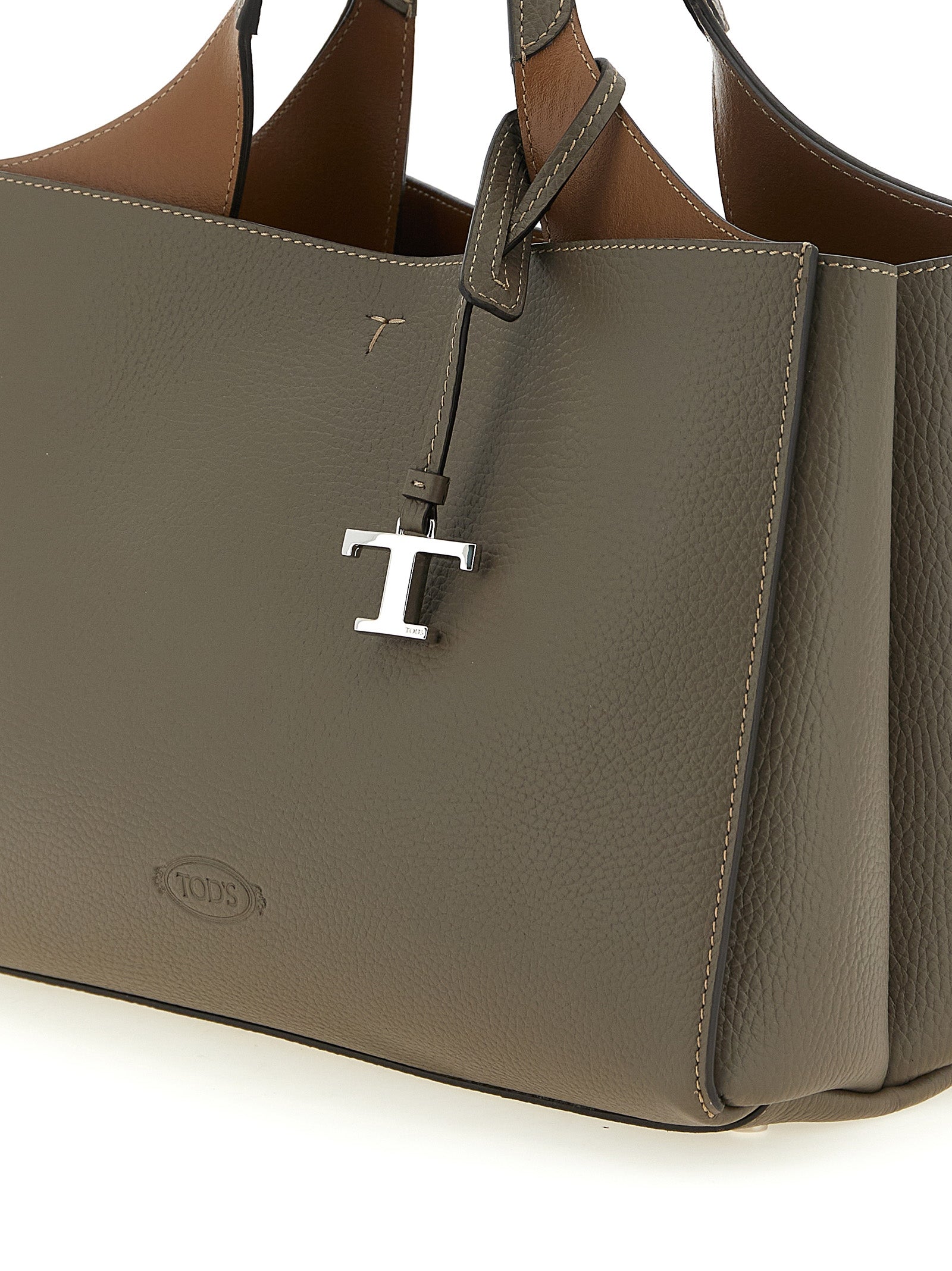 Tod's Graue Kalbsleder-Handtasche