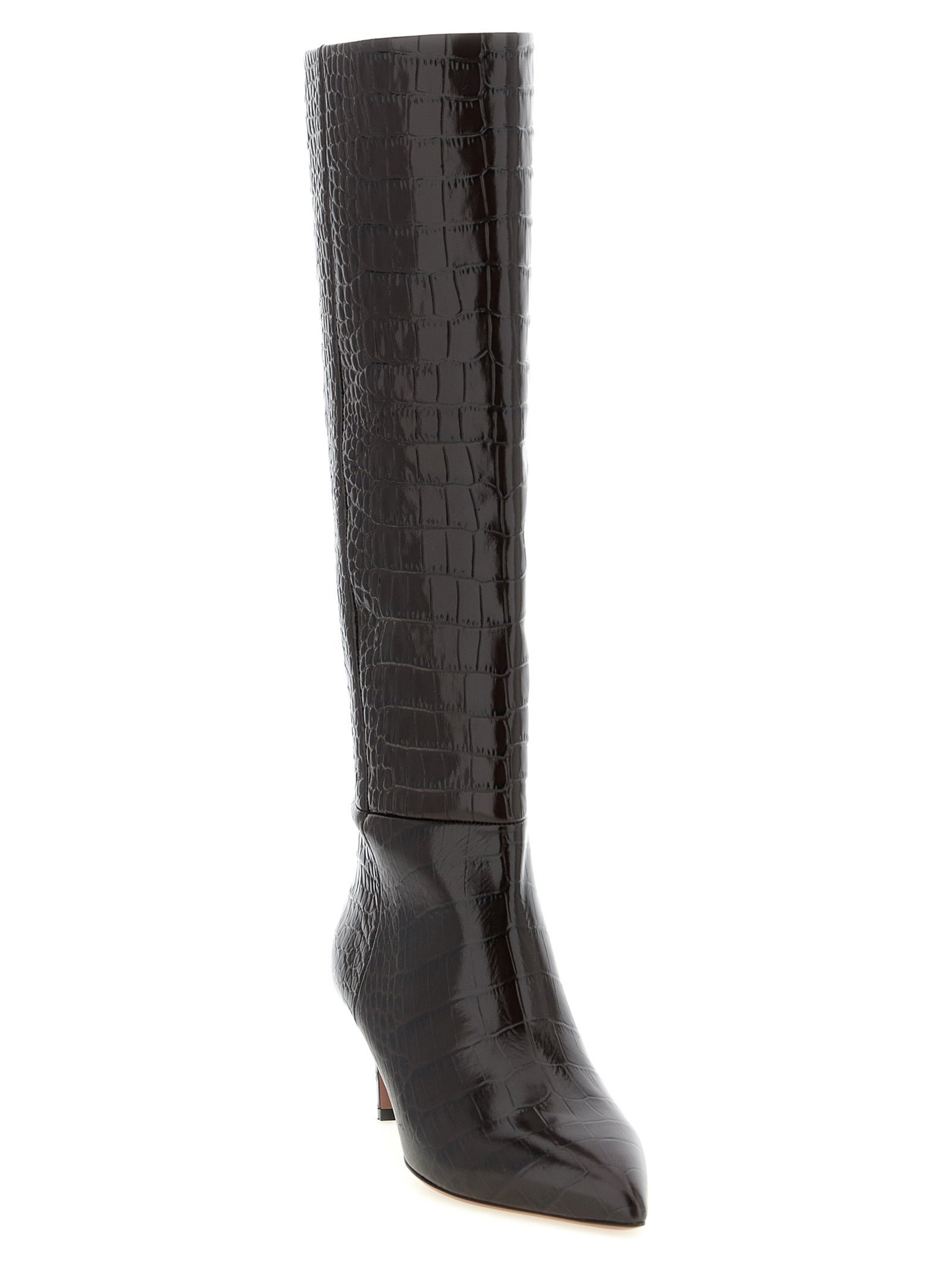Paris Texas Braun Kalbsleder Overknee-Stiefel