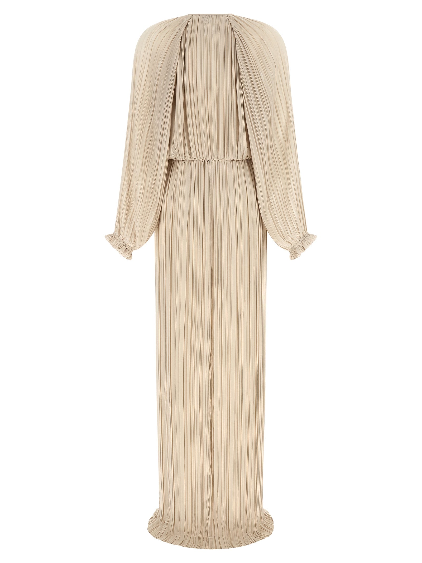 Fabiana Filippi Beigefarbenes Polyester-Maxikleid
