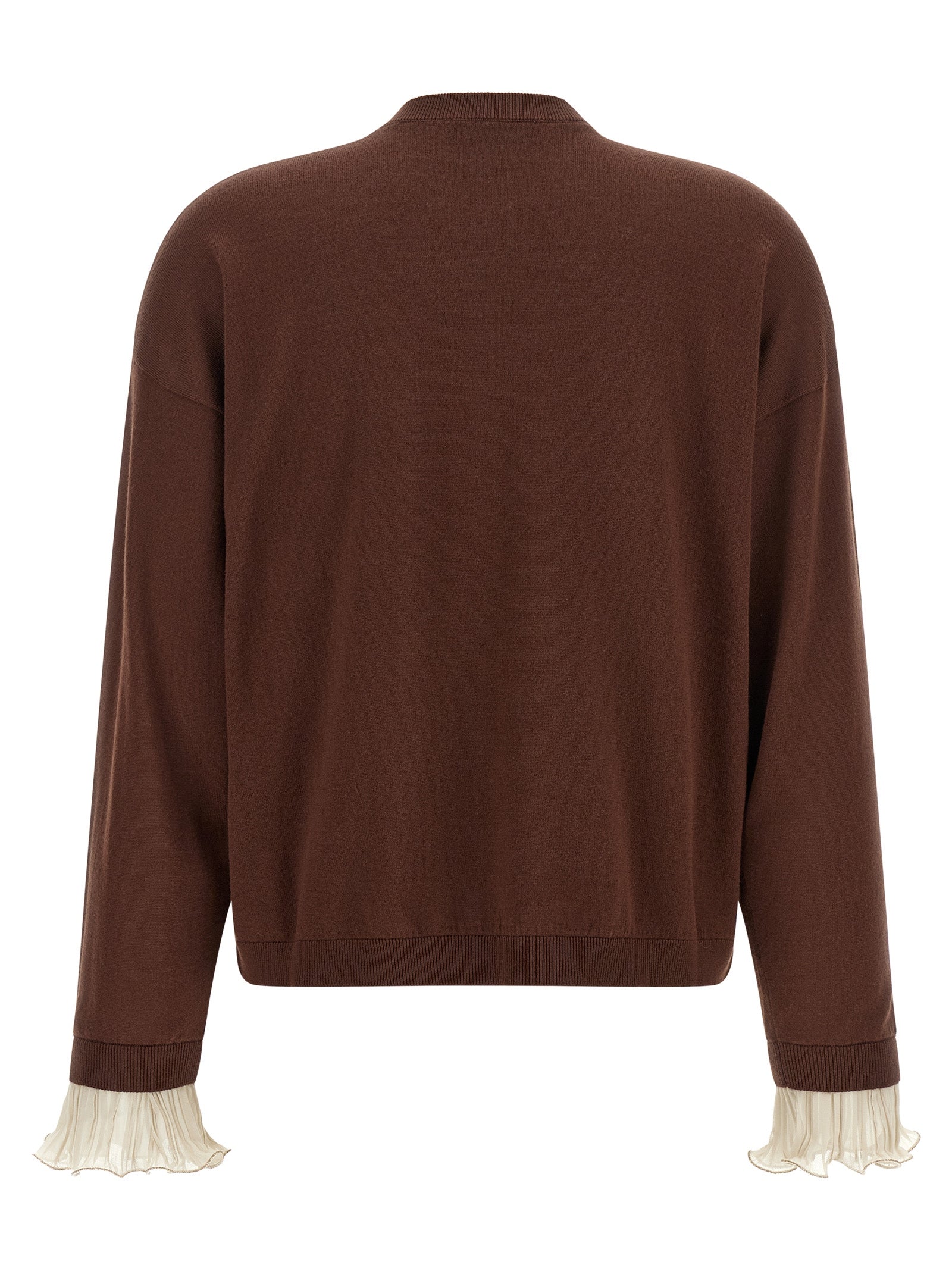 Fabiana Filippi Brauner Cardigan aus reiner Schurwolle
