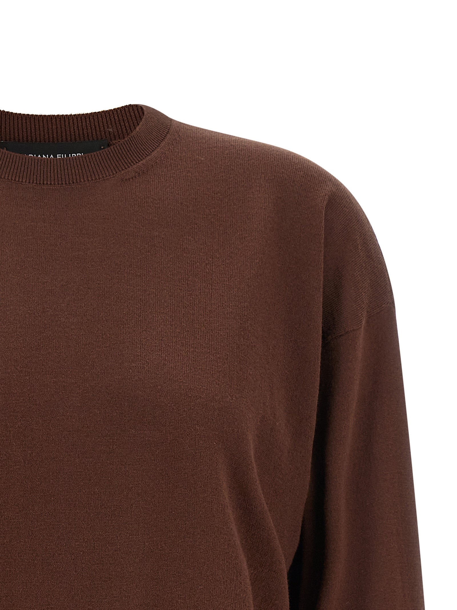 Fabiana Filippi Brauner Cardigan aus reiner Schurwolle