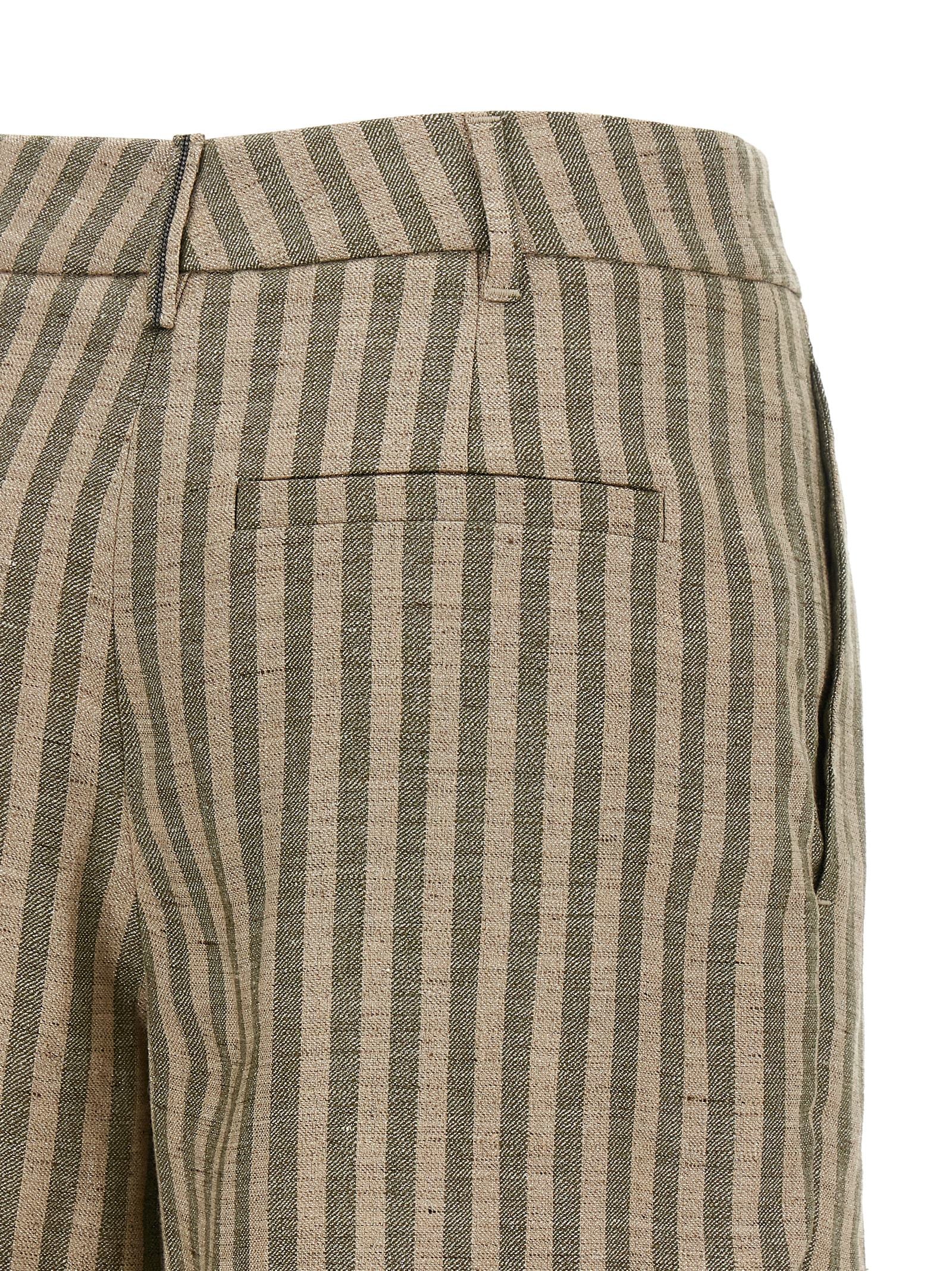 Brunello Cucinelli Zweifarbige Leinen-Bermudashorts