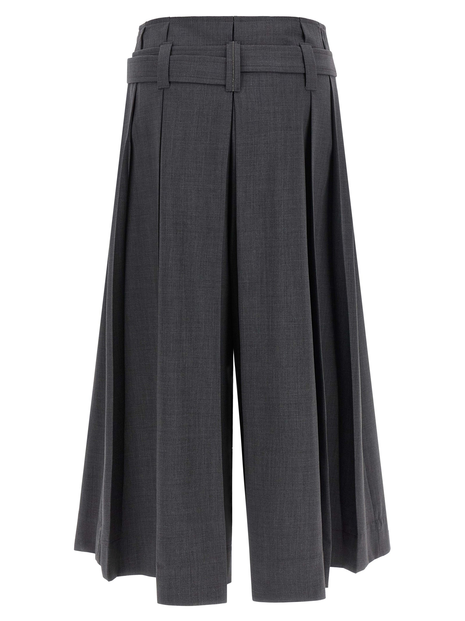 Brunello Cucinelli Graue Bermuda-Shorts aus reiner Schurwolle