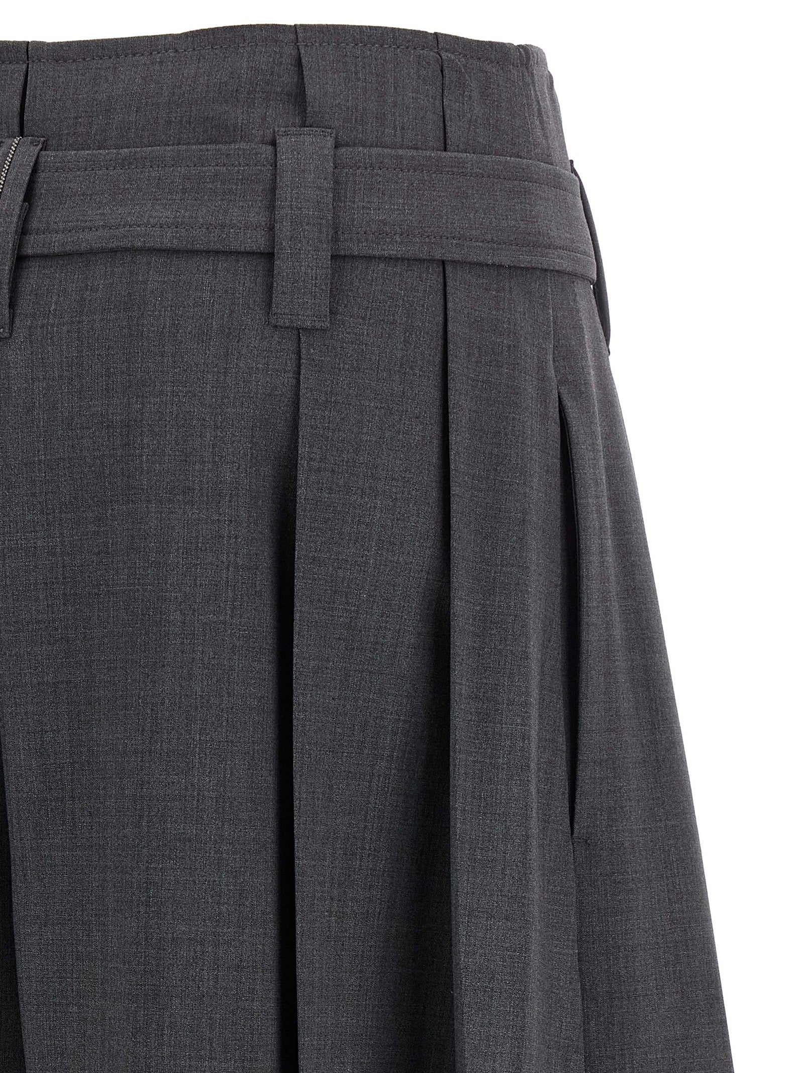 Brunello Cucinelli Graue Bermuda-Shorts aus reiner Schurwolle