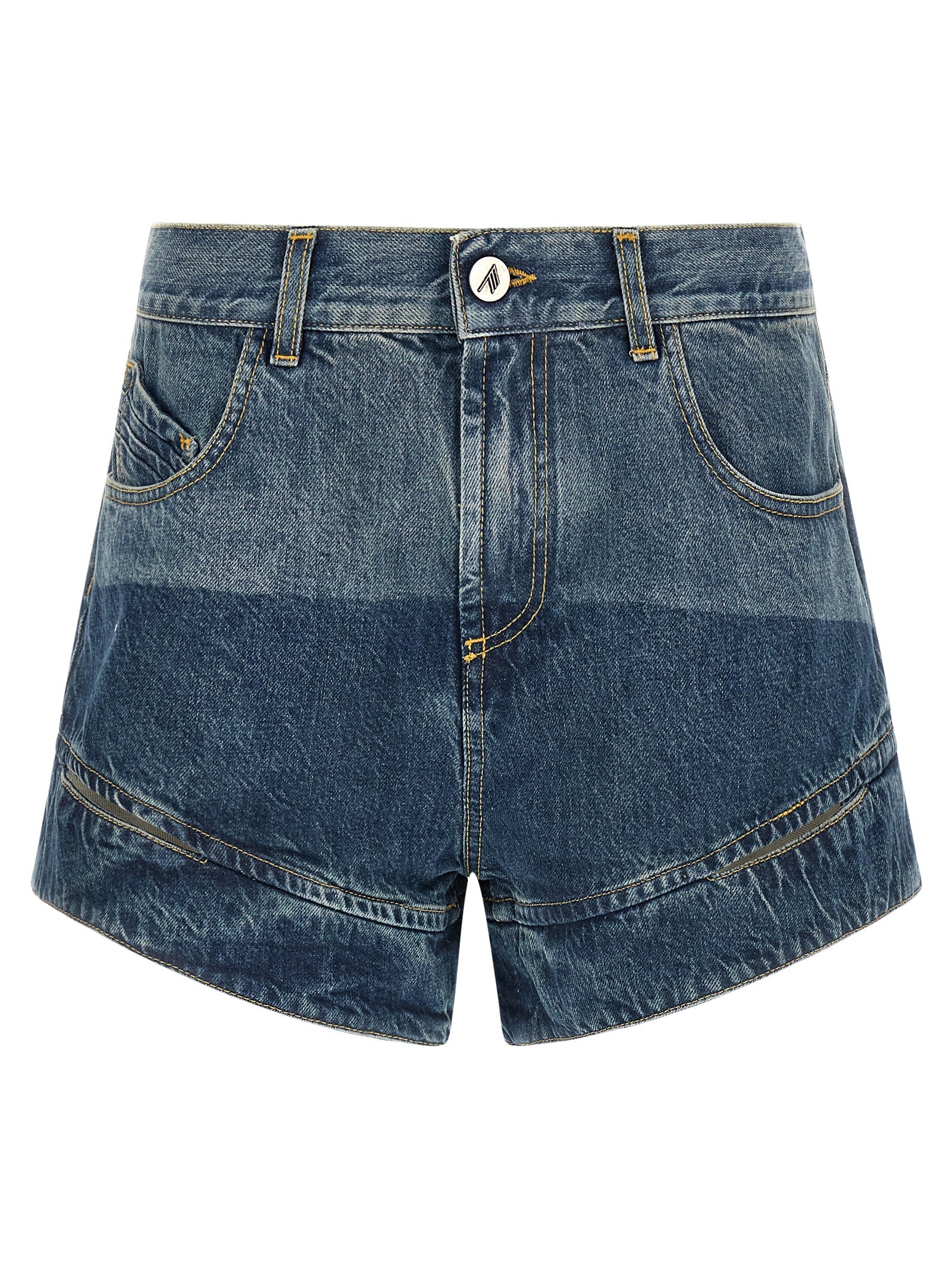 The Attico Blaue Baumwoll-Bermudashorts