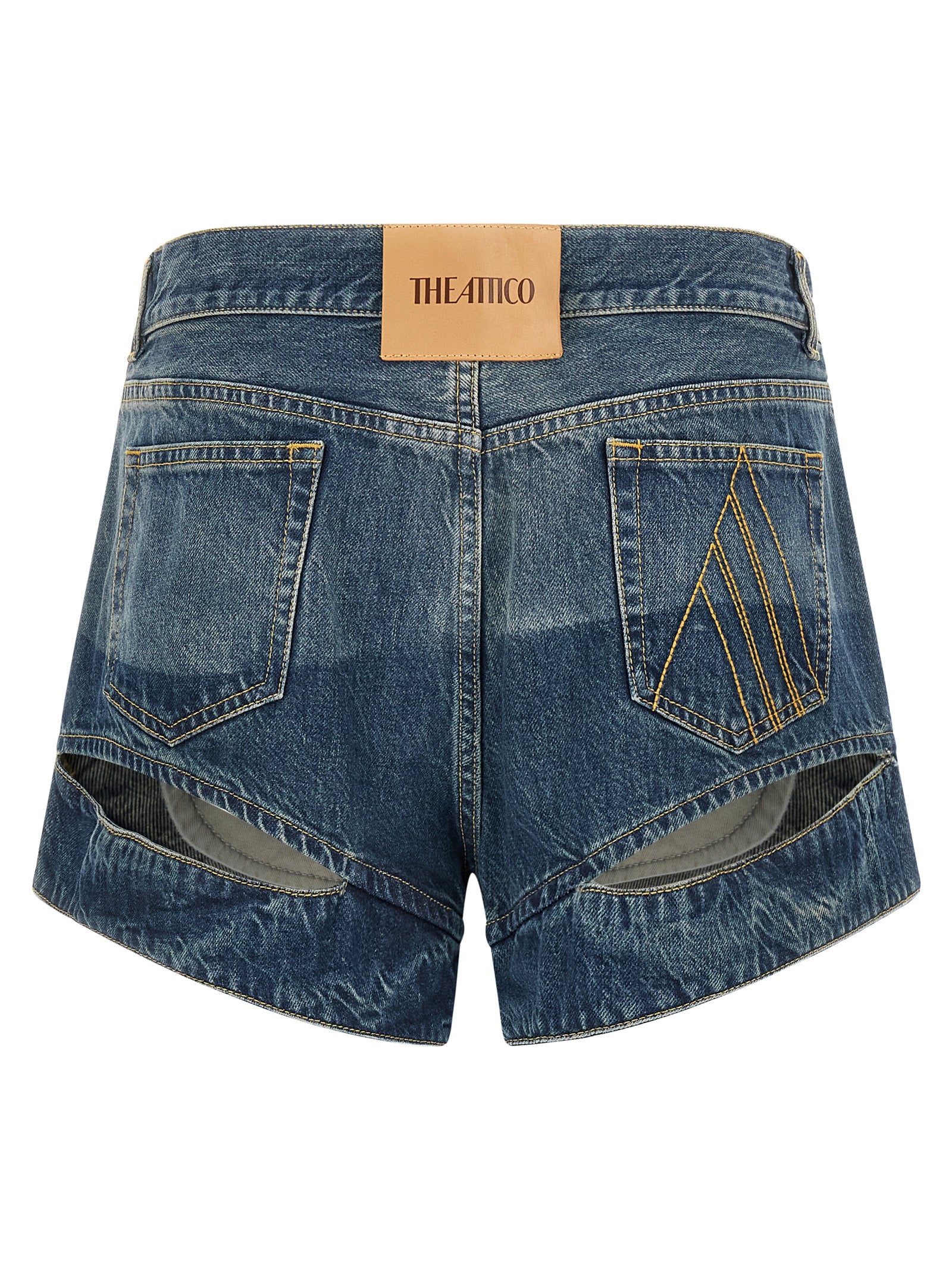 The Attico Blaue Baumwoll-Bermudashorts