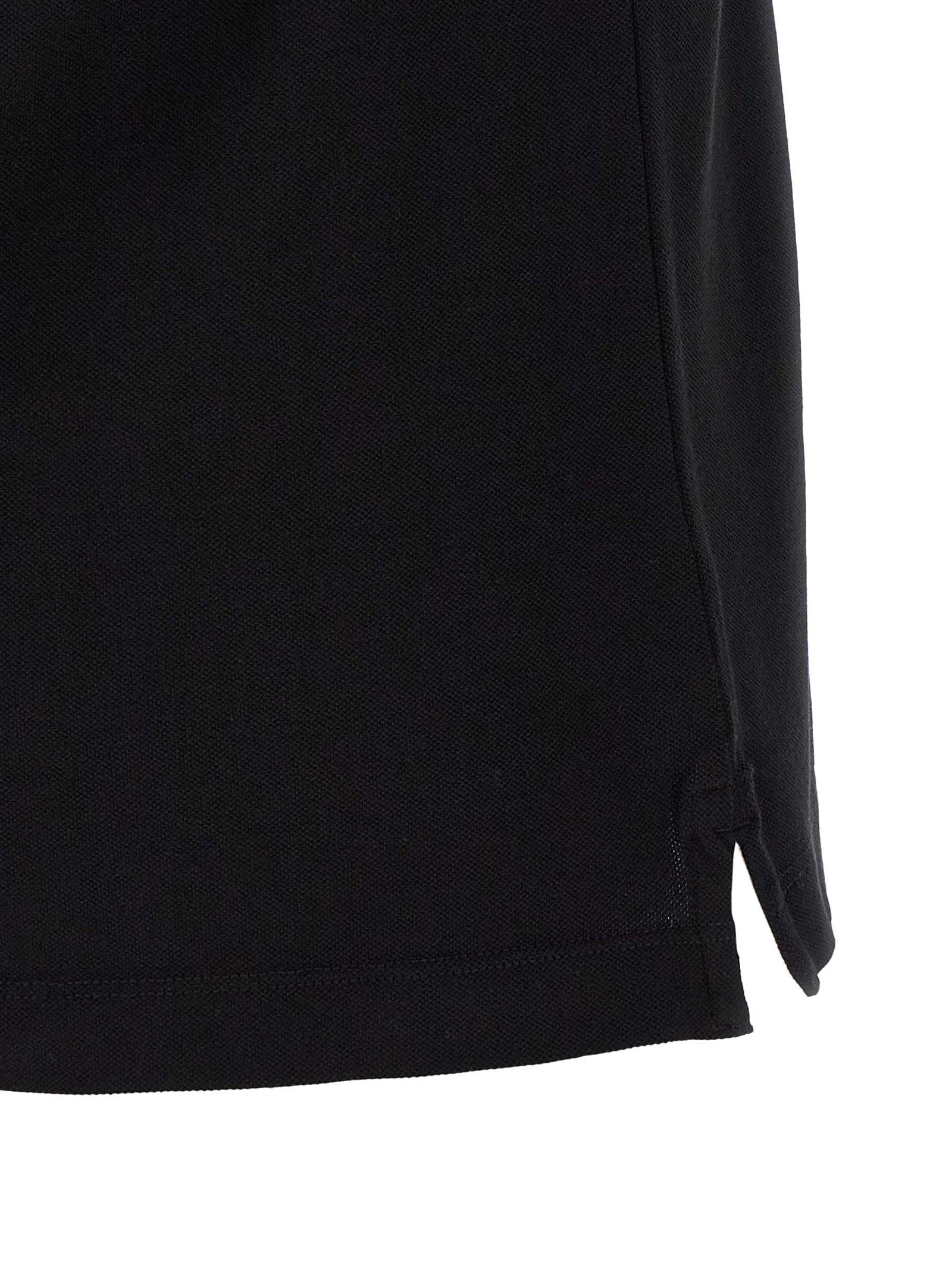 Stone Island Schwarzes Baumwoll-Poloshirt