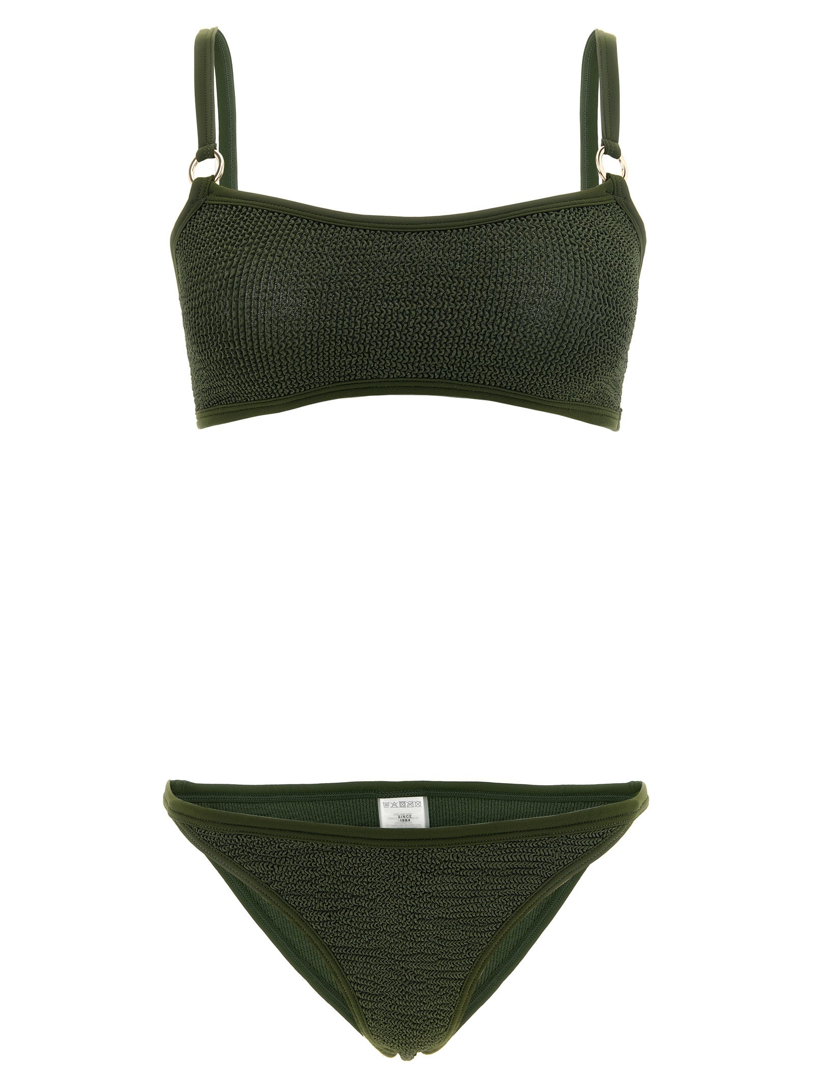 Hunza G Grüner Polyamid-Bikini
