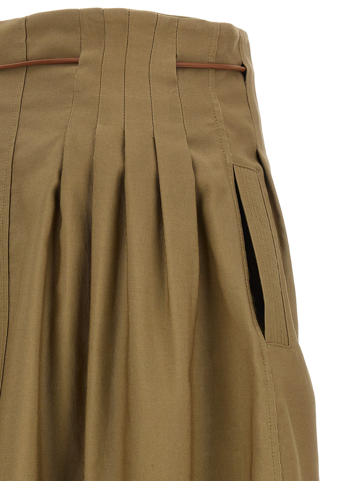 Max Mara Zweifarbiger Baumwoll-Midirock