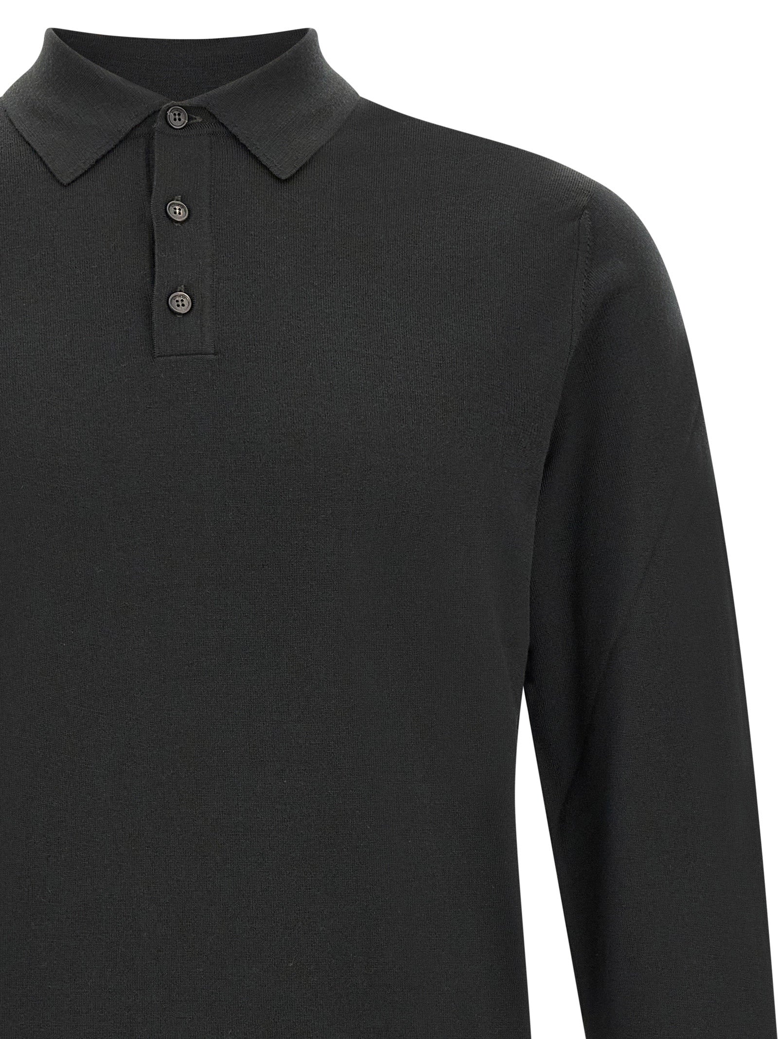 ZANONE Zweifarbige Poloshirt aus reiner Schurwolle