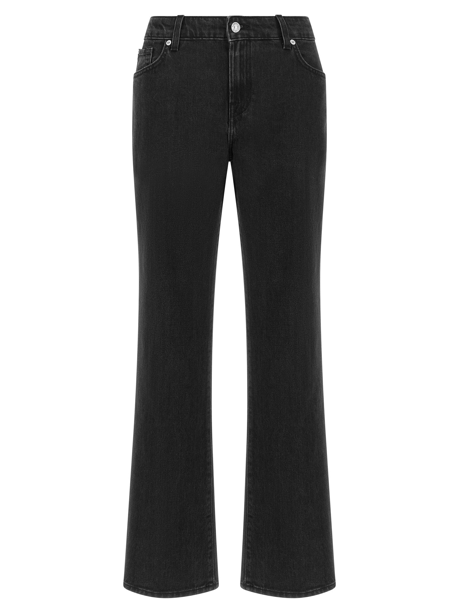 7 For All Mankind Schwarze Baumwoll-Schlagjeans