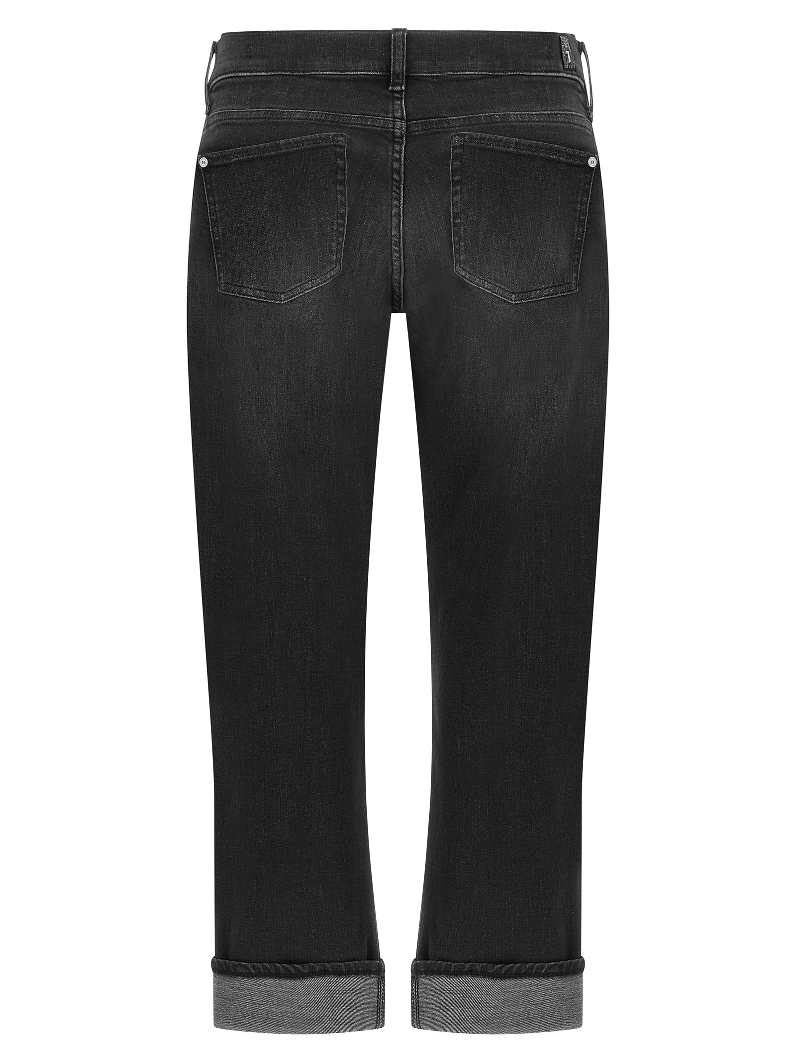 7 For All Mankind Schwarze Baumwolljeans im Relaxed Fit