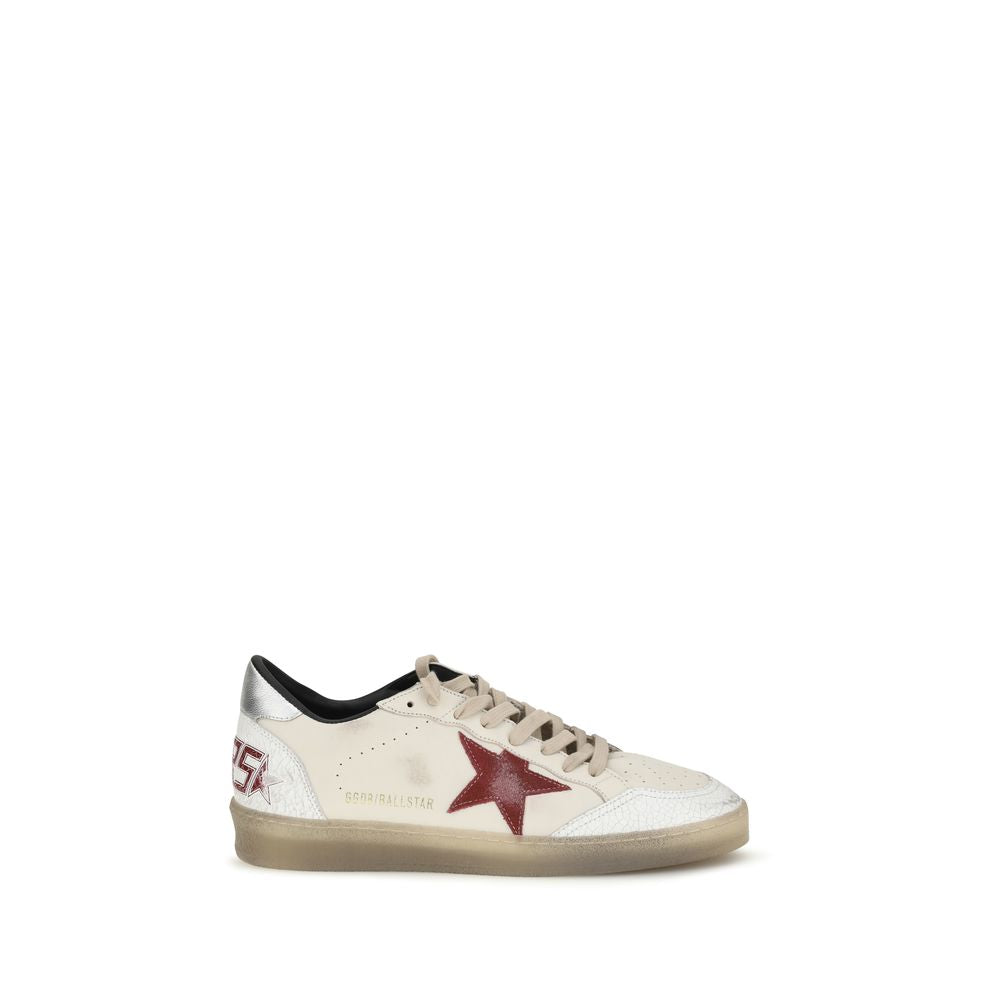 Golden Goose Weiße Low-Top-Sneaker aus Kalbsleder Bos Taurus