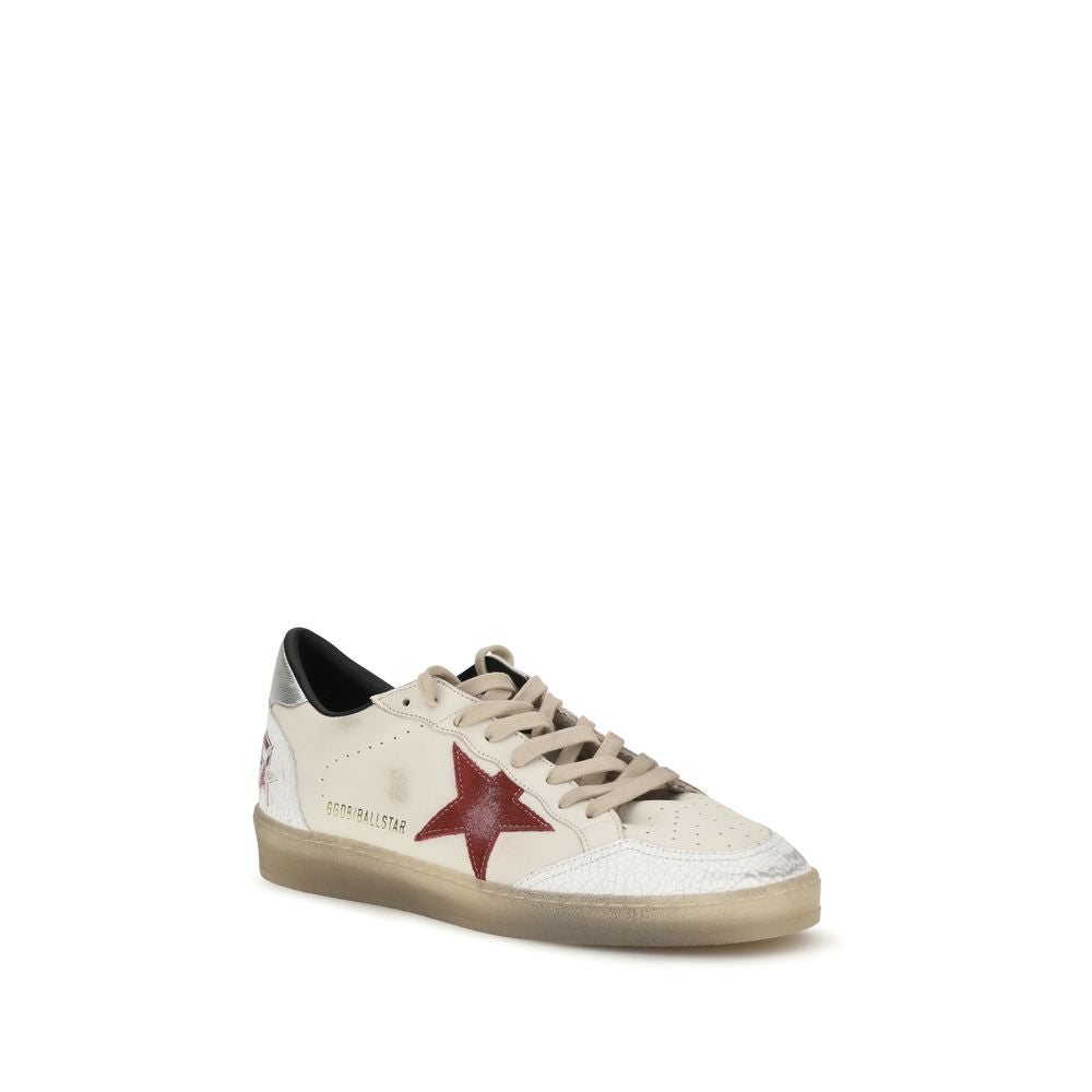 Golden Goose Weiße Low-Top-Sneaker aus Kalbsleder Bos Taurus