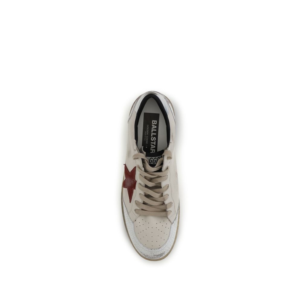 Golden Goose Weiße Low-Top-Sneaker aus Kalbsleder Bos Taurus
