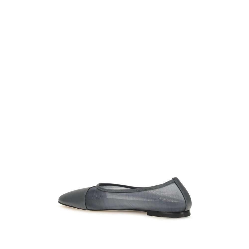 Dear Frances Graue Ballerinas aus Kalbsleder Bos Taurus