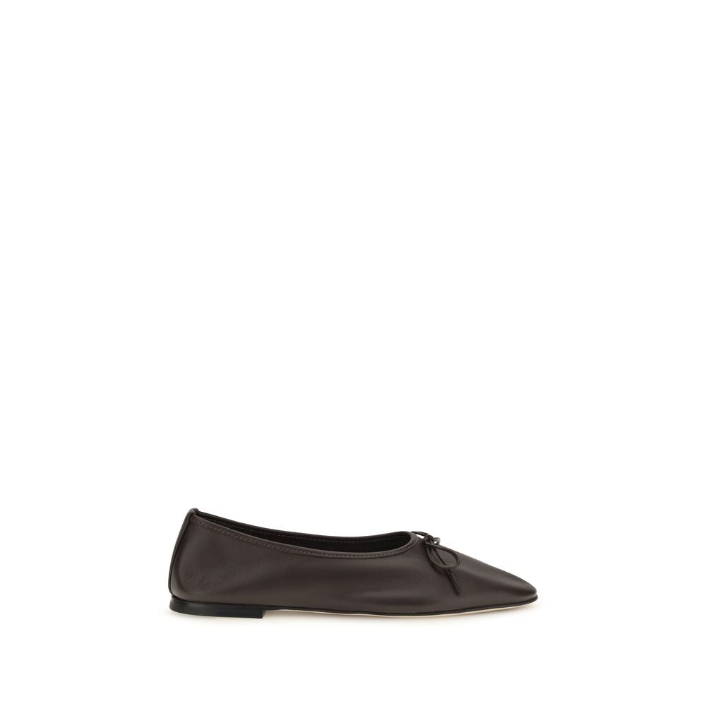 Dear Frances Braune Kalbsleder-Ballerinas Bos Taurus