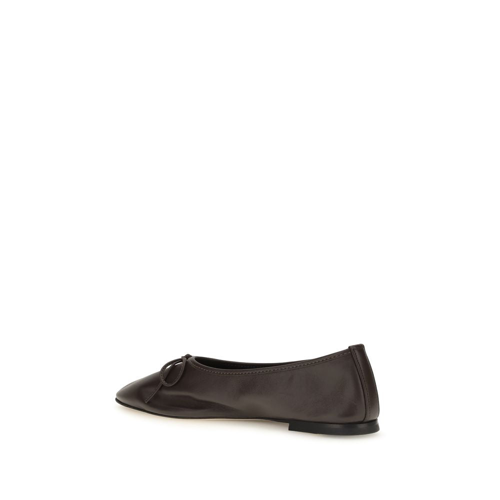 Dear Frances Braune Kalbsleder-Ballerinas Bos Taurus
