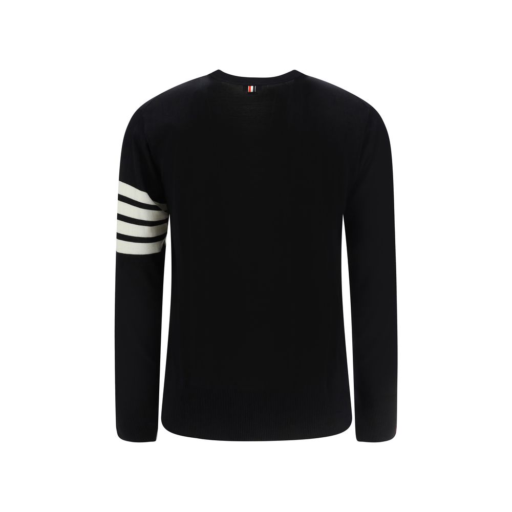 Thom Browne Strickjacke aus schwarzer Wolle Oves Aries