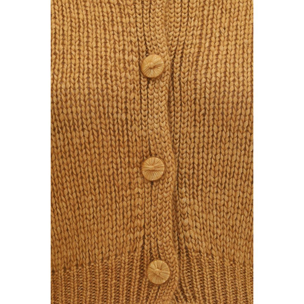 Forte_Forte Brauner Seiden-Cardigan
