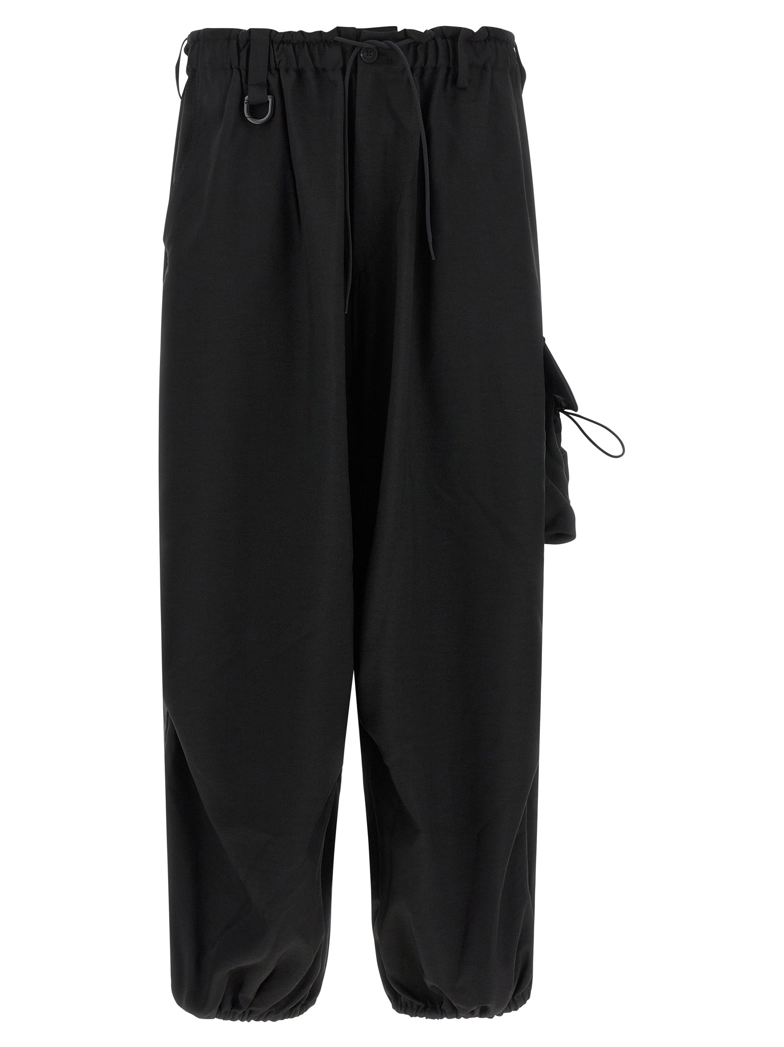 Y-3 Schwarze Cargohose aus Polyester