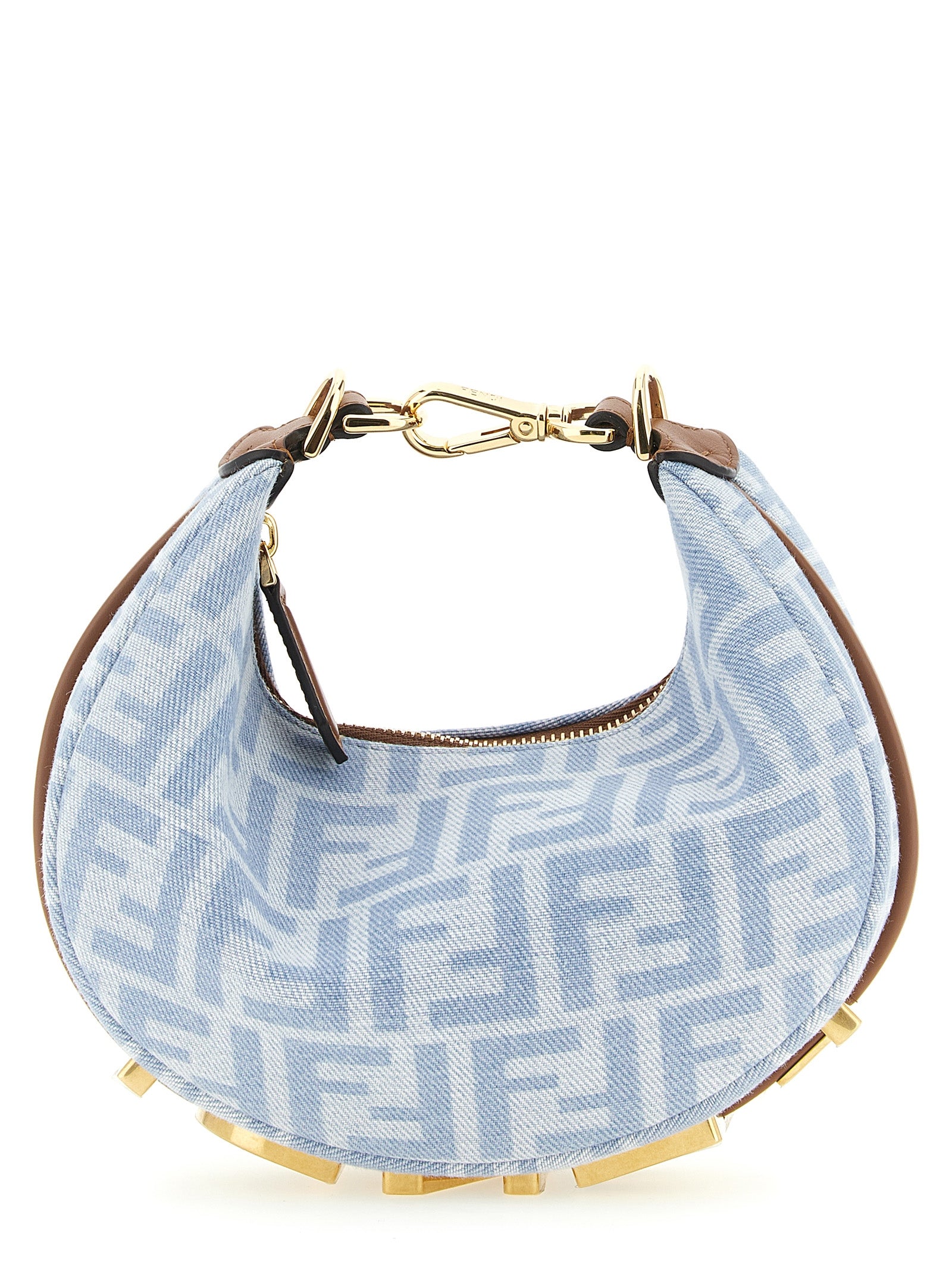 Fendi Blaue Baumwoll-Handtasche