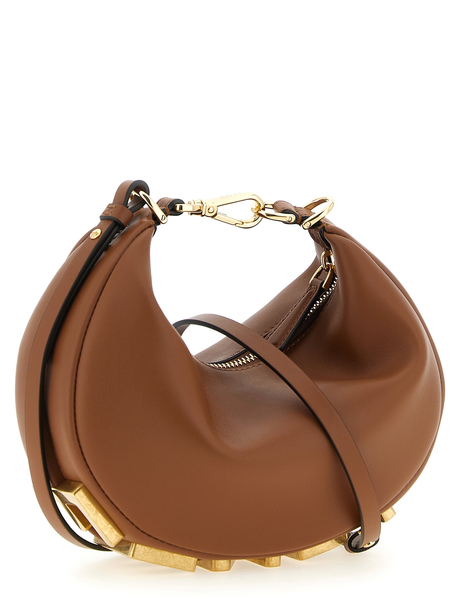 Fendi Braune Kalbsleder-Handtasche