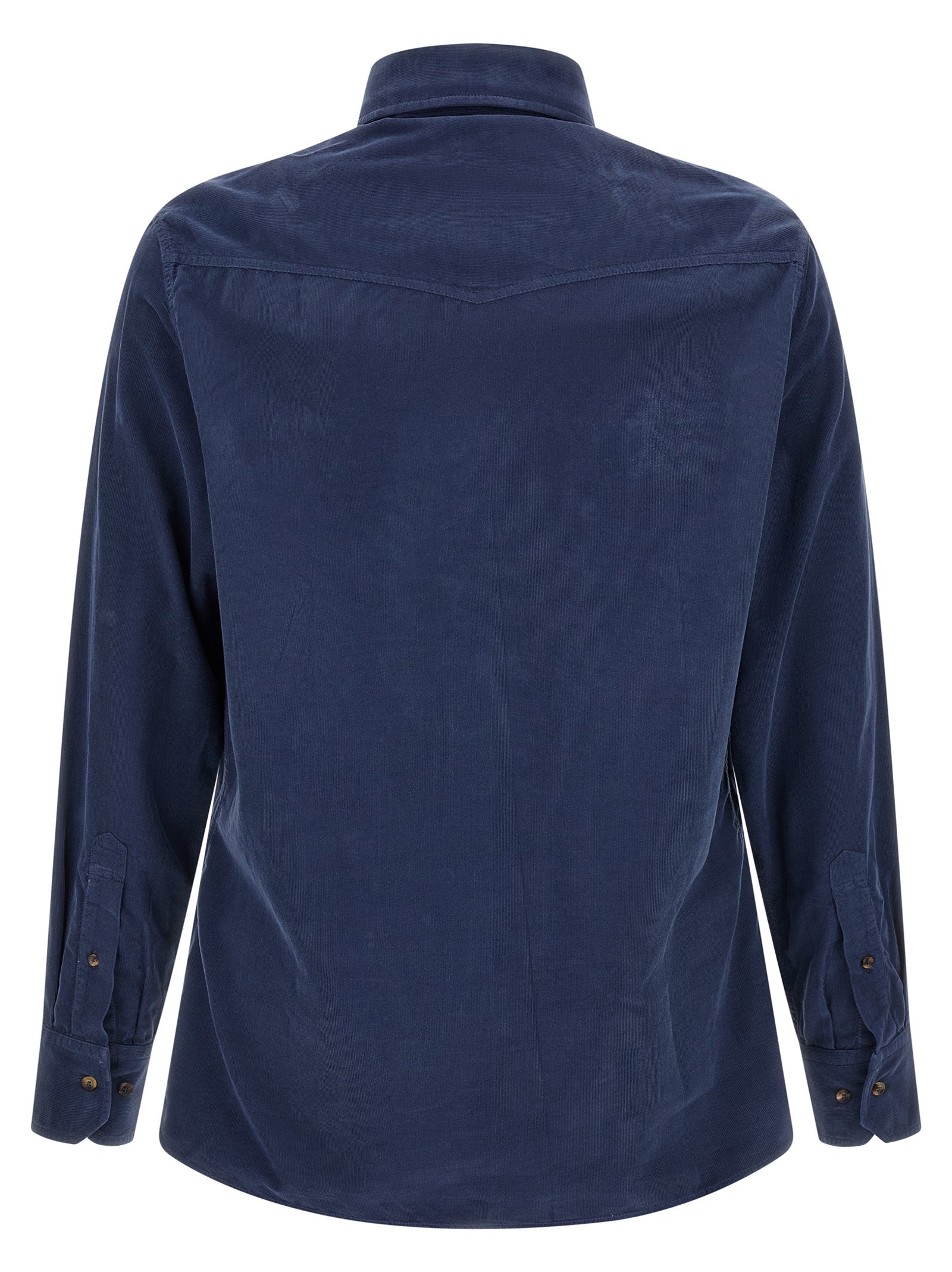 Brunello Cucinelli Blaue Baumwollbluse