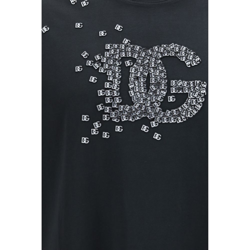 Dolce & Gabbana Schwarzes Baumwoll-T-Shirt