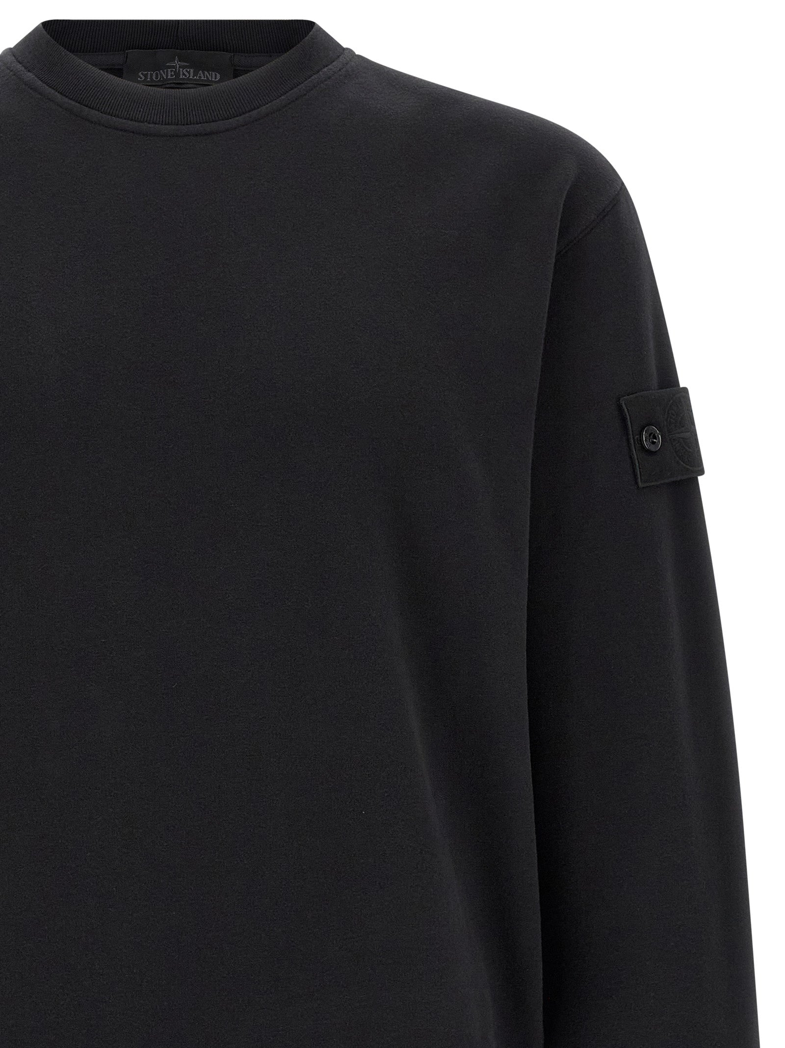 Stone Island Schwarzer Baumwoll-Sweatshirt