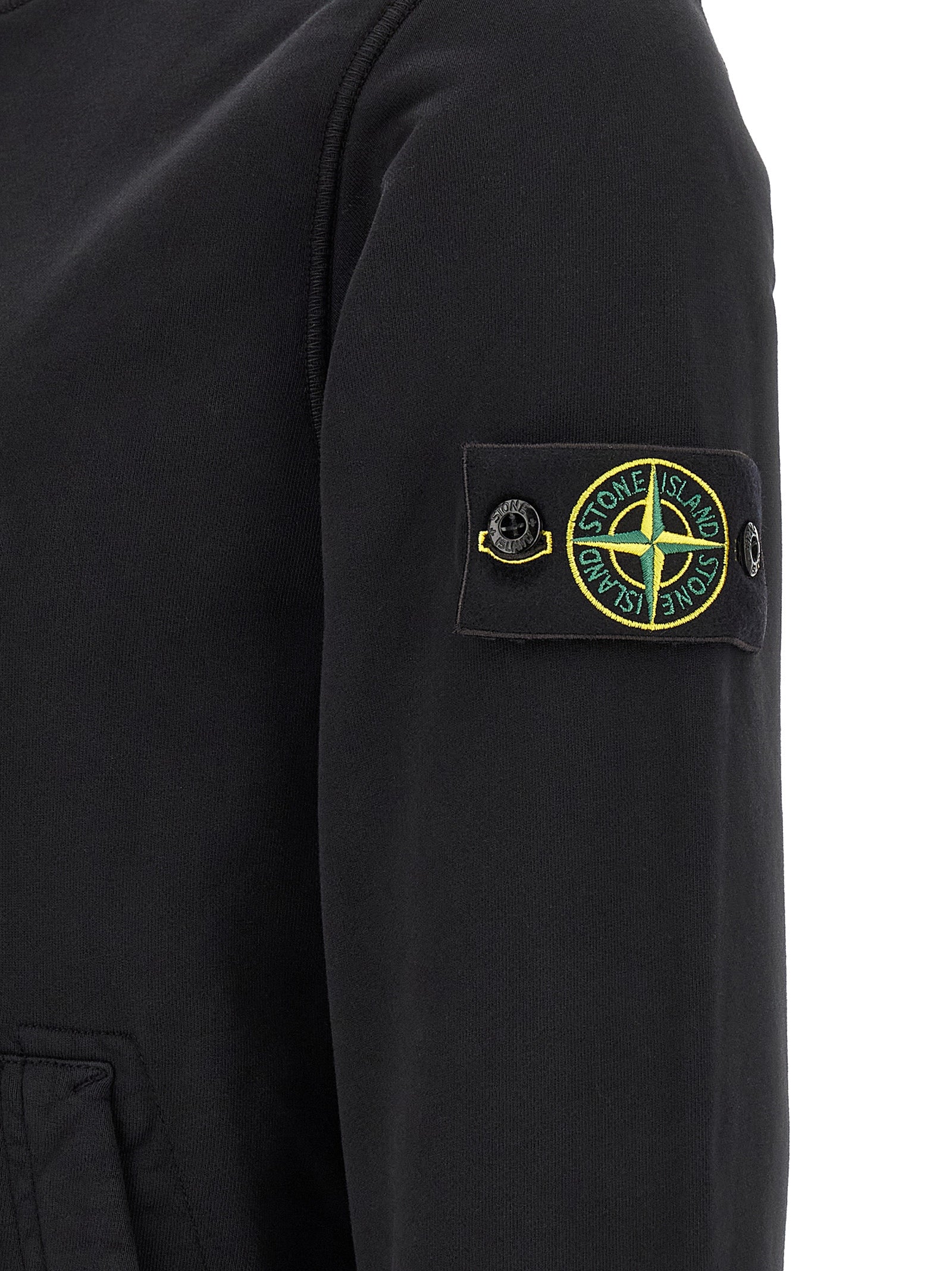 Stone Island Schwarzer Baumwoll-Sweatshirt