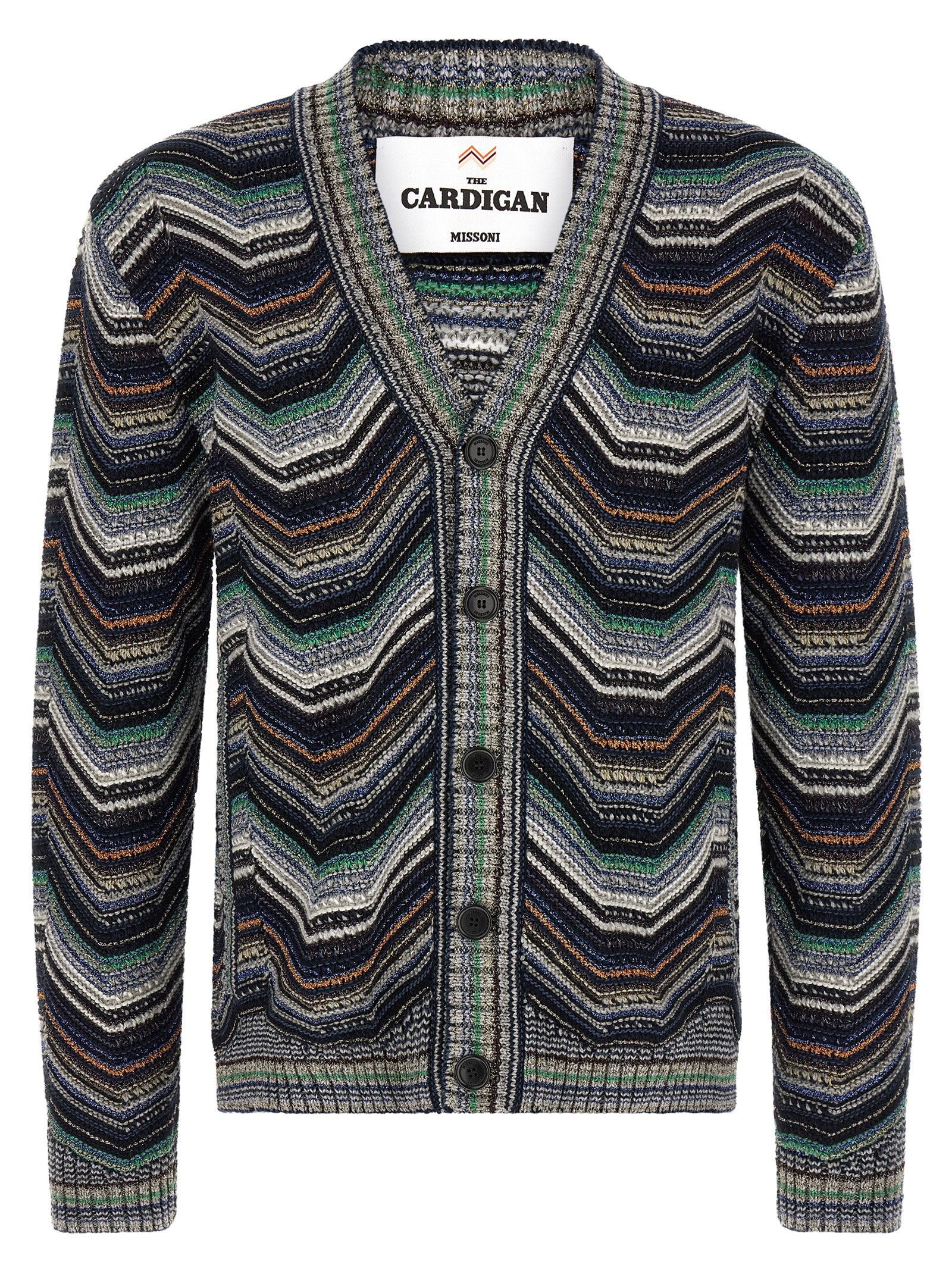 Missoni Mehrfarbige Wollstrickjacke