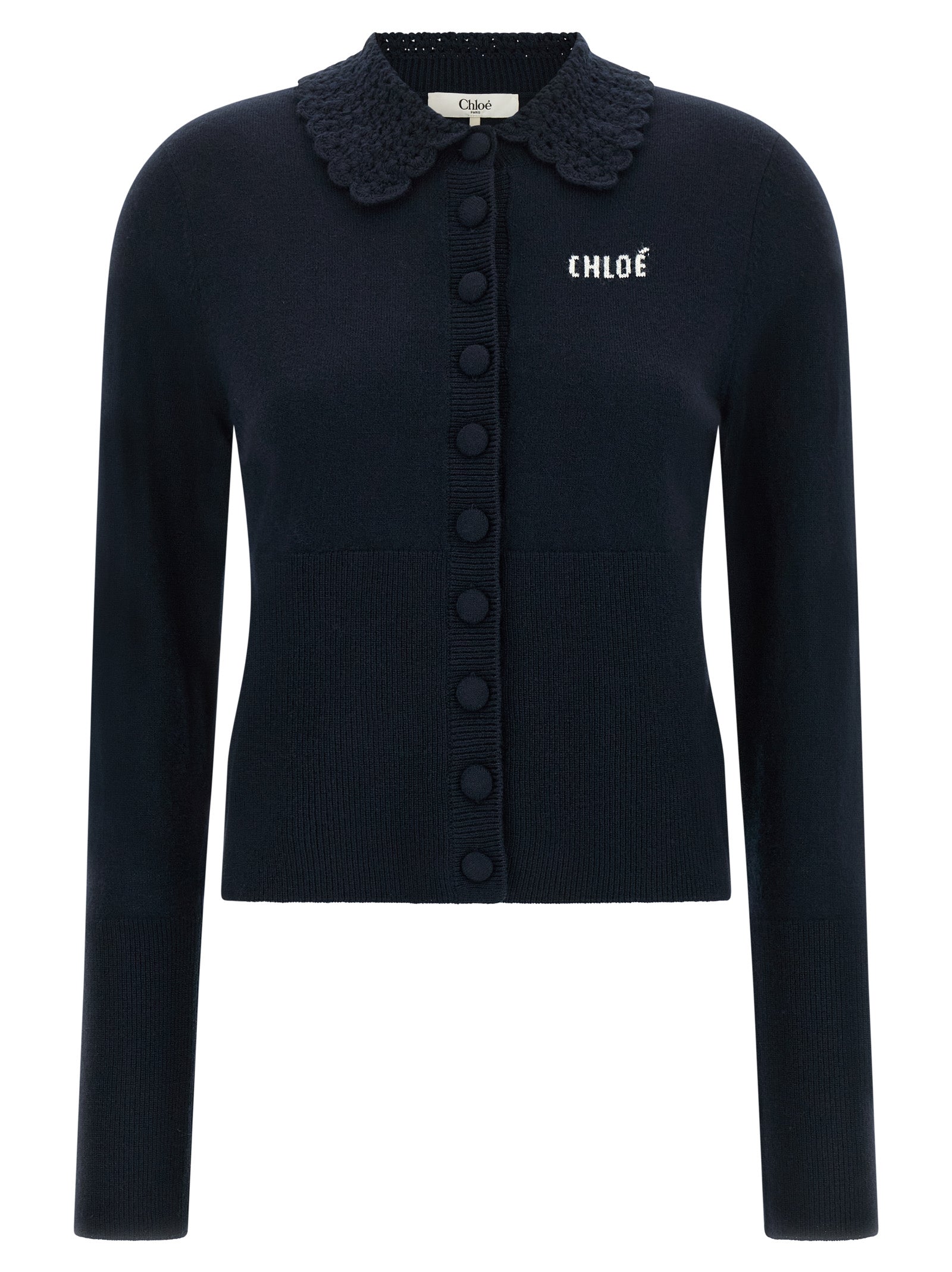 Chloé Blauer Wollcardigan