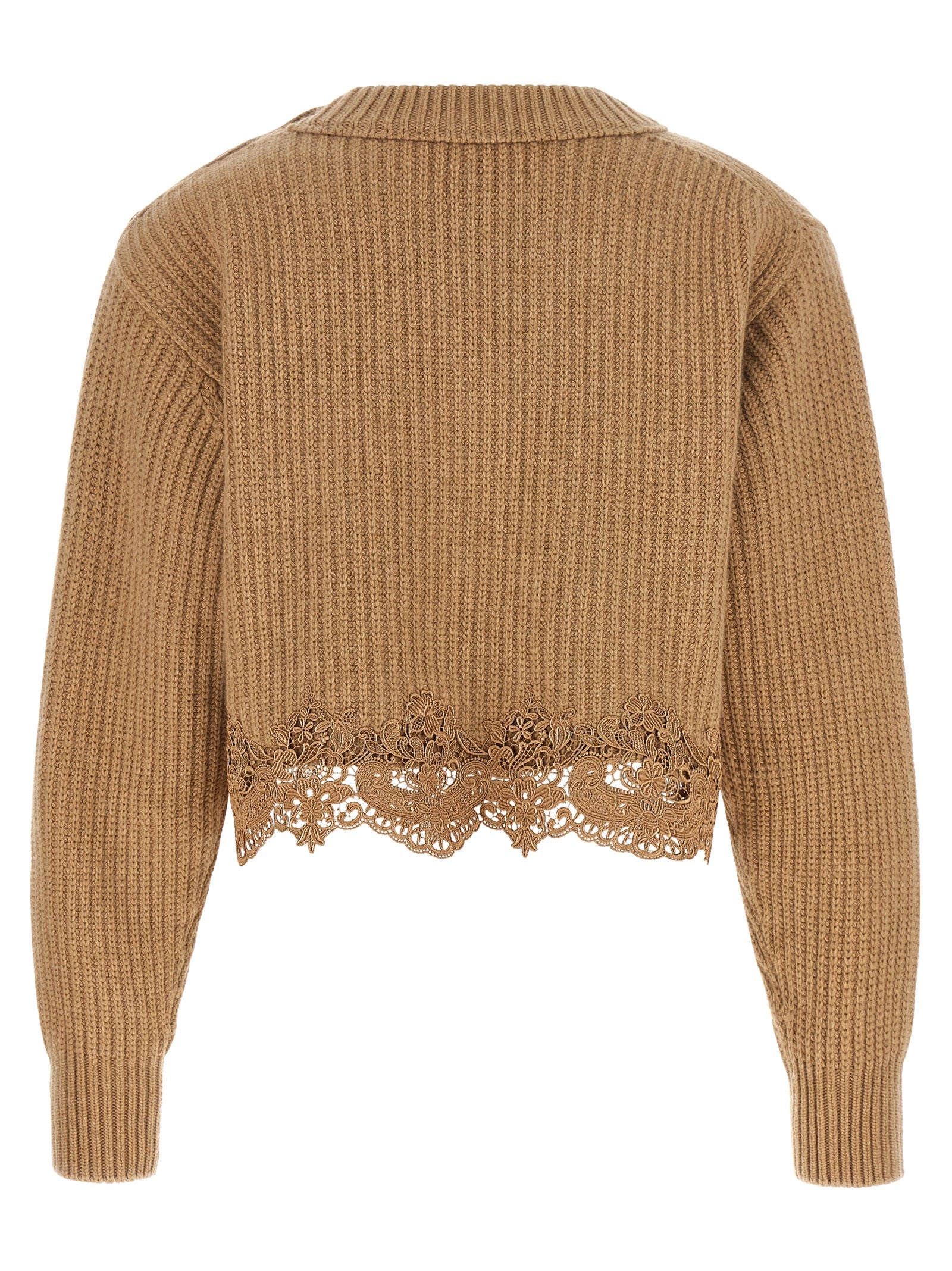 Chloé Beige Wollstrickjacke