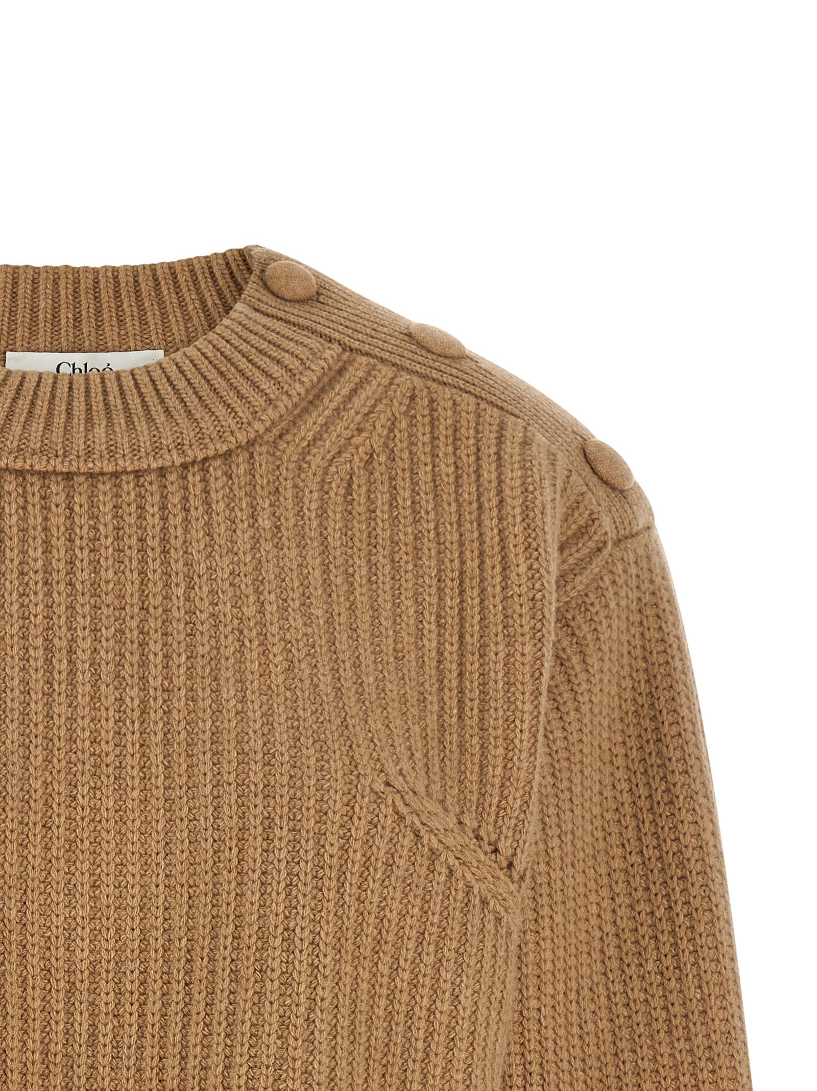 Chloé Beige Wollstrickjacke