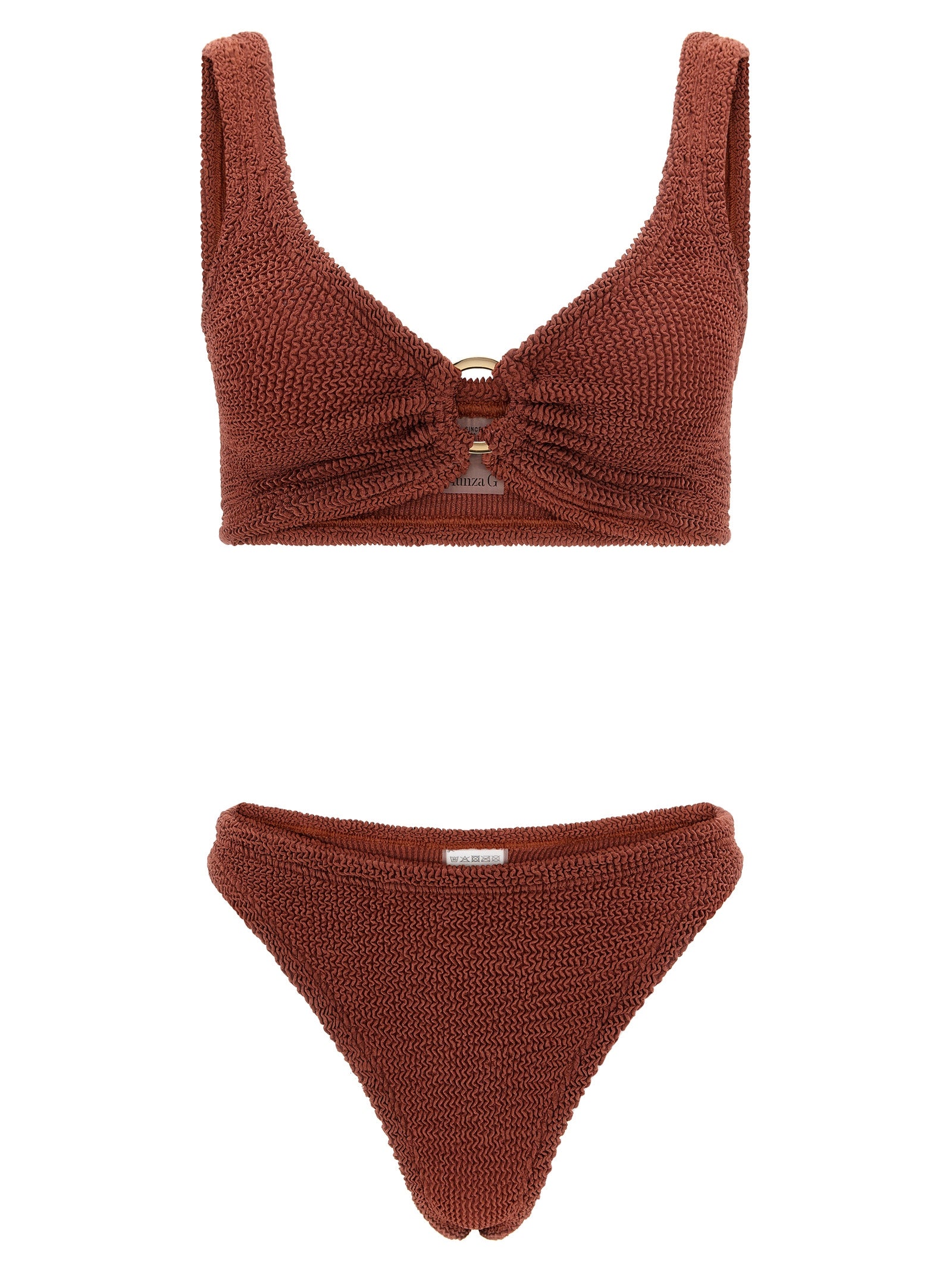 Hunza G Brauner Bikini aus Polyamid