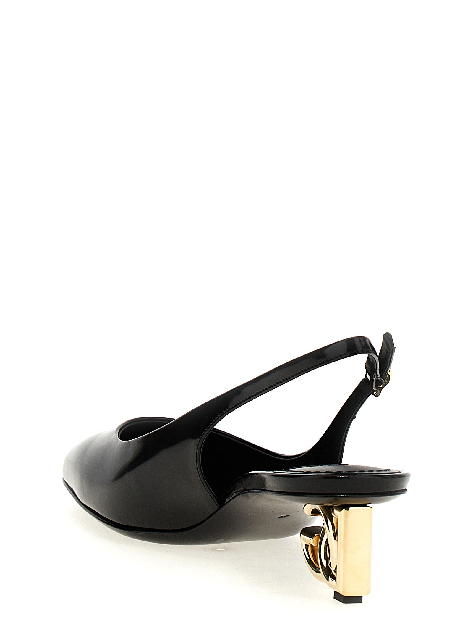 Dolce & Gabbana Schwarze Pumps aus Kalbsleder mit mittlerem Absatz
