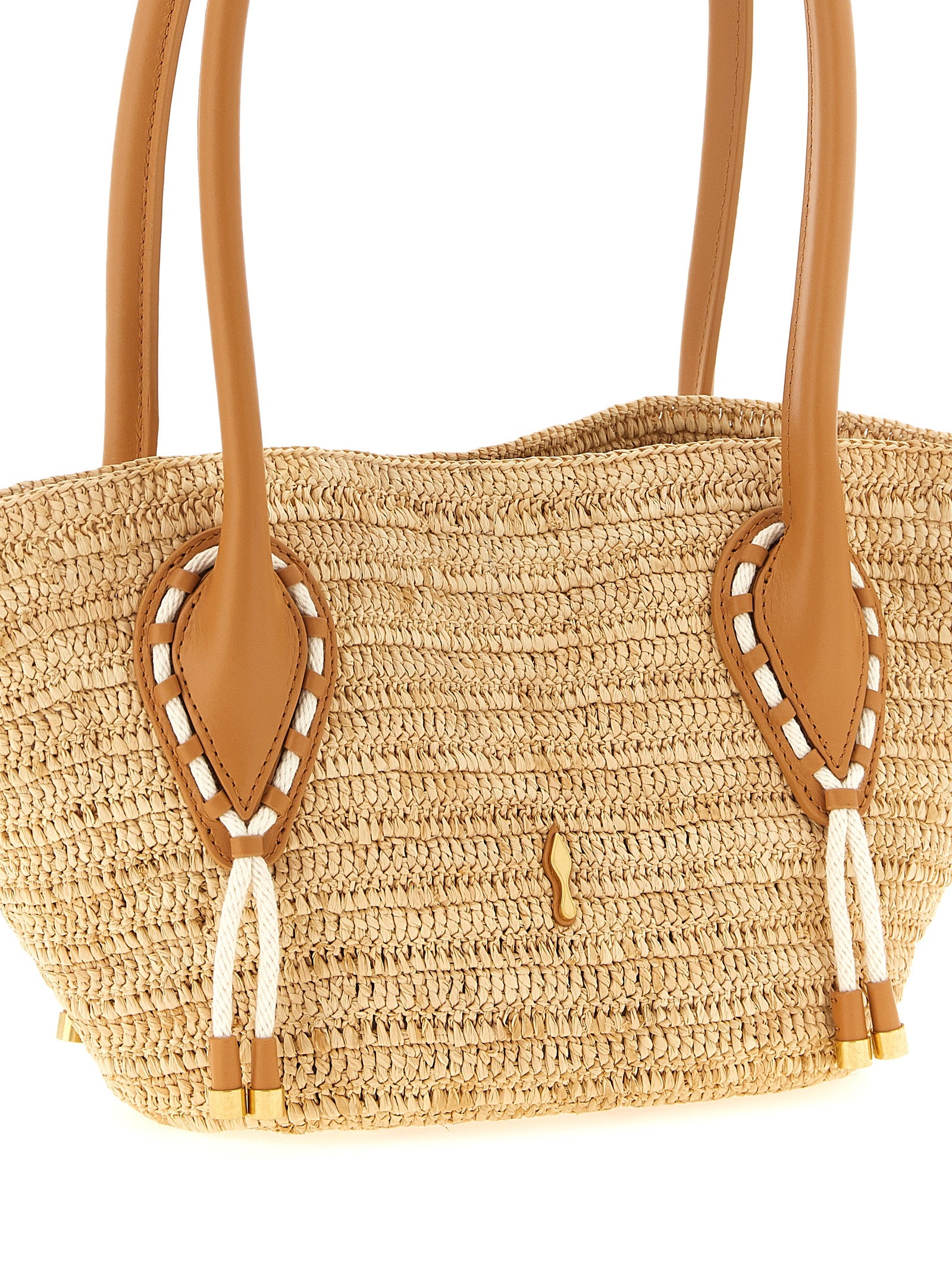 Christian Louboutin Beige Raffia Shopper