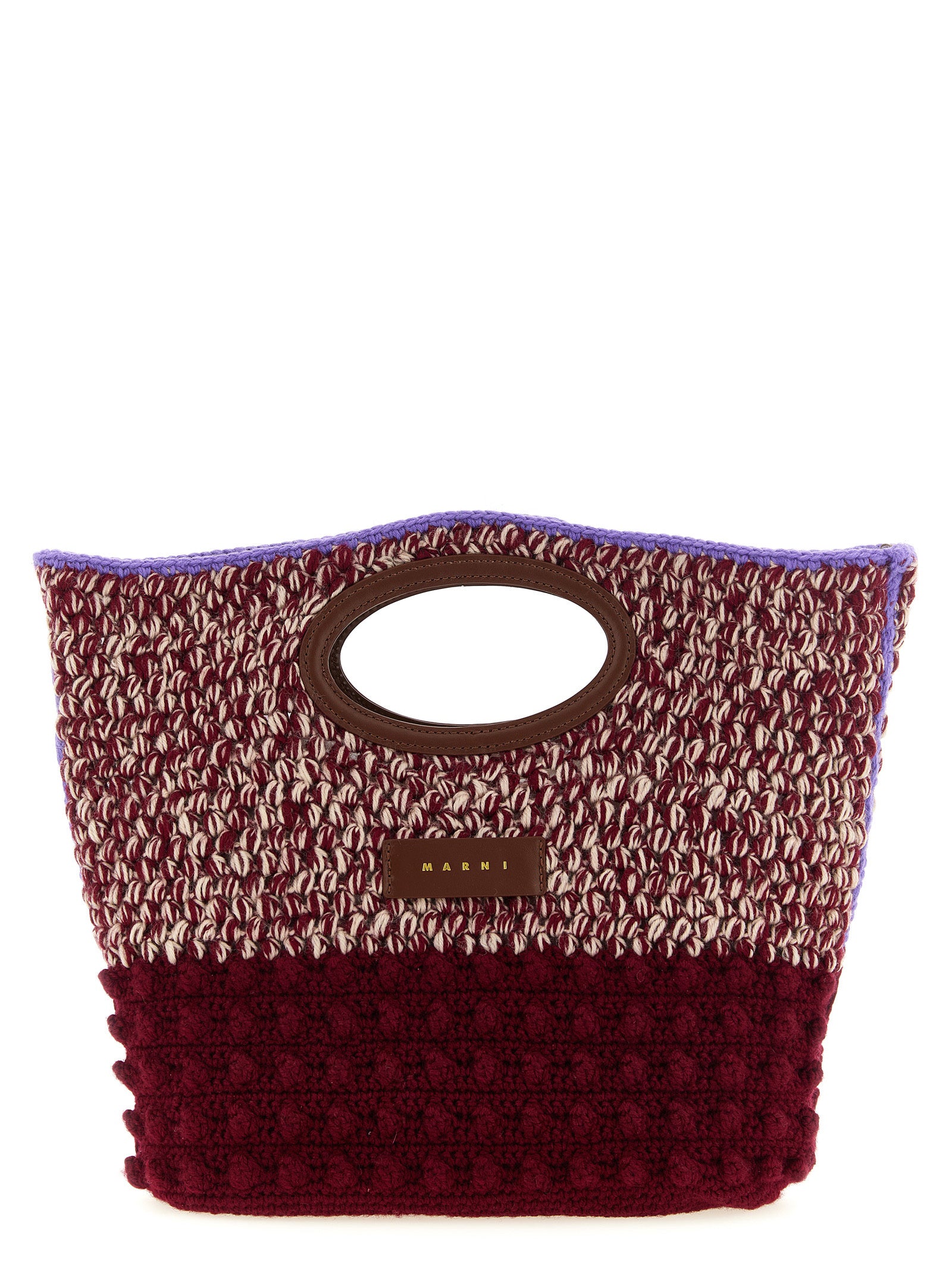 Marni Bordeaux Wollhandtasche