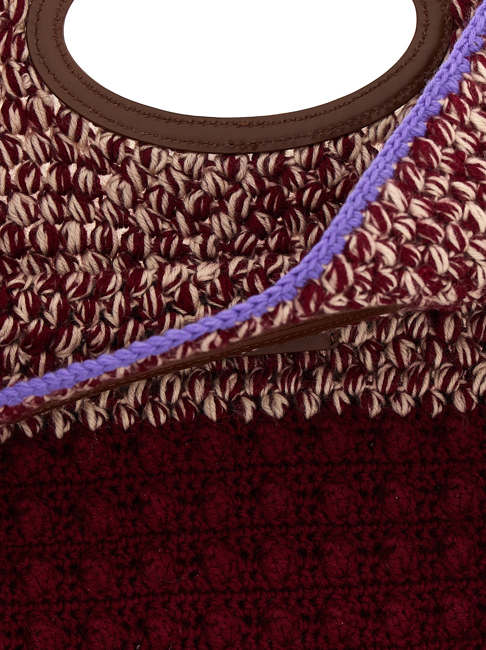 Marni Bordeaux Wollhandtasche