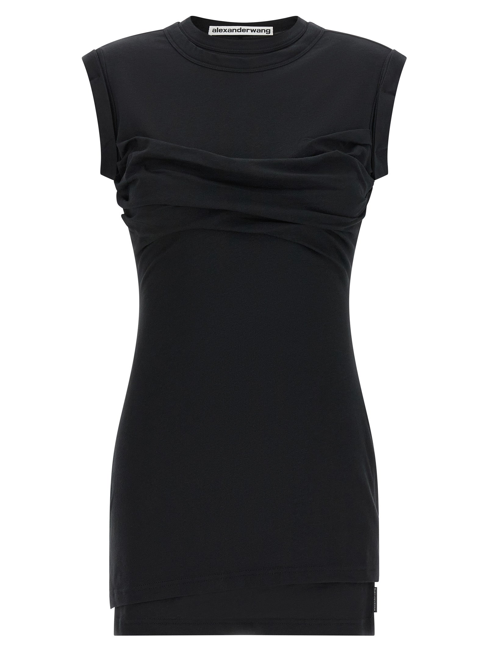 Alexander Wang Schwarzes kurzes Baumwollkleid
