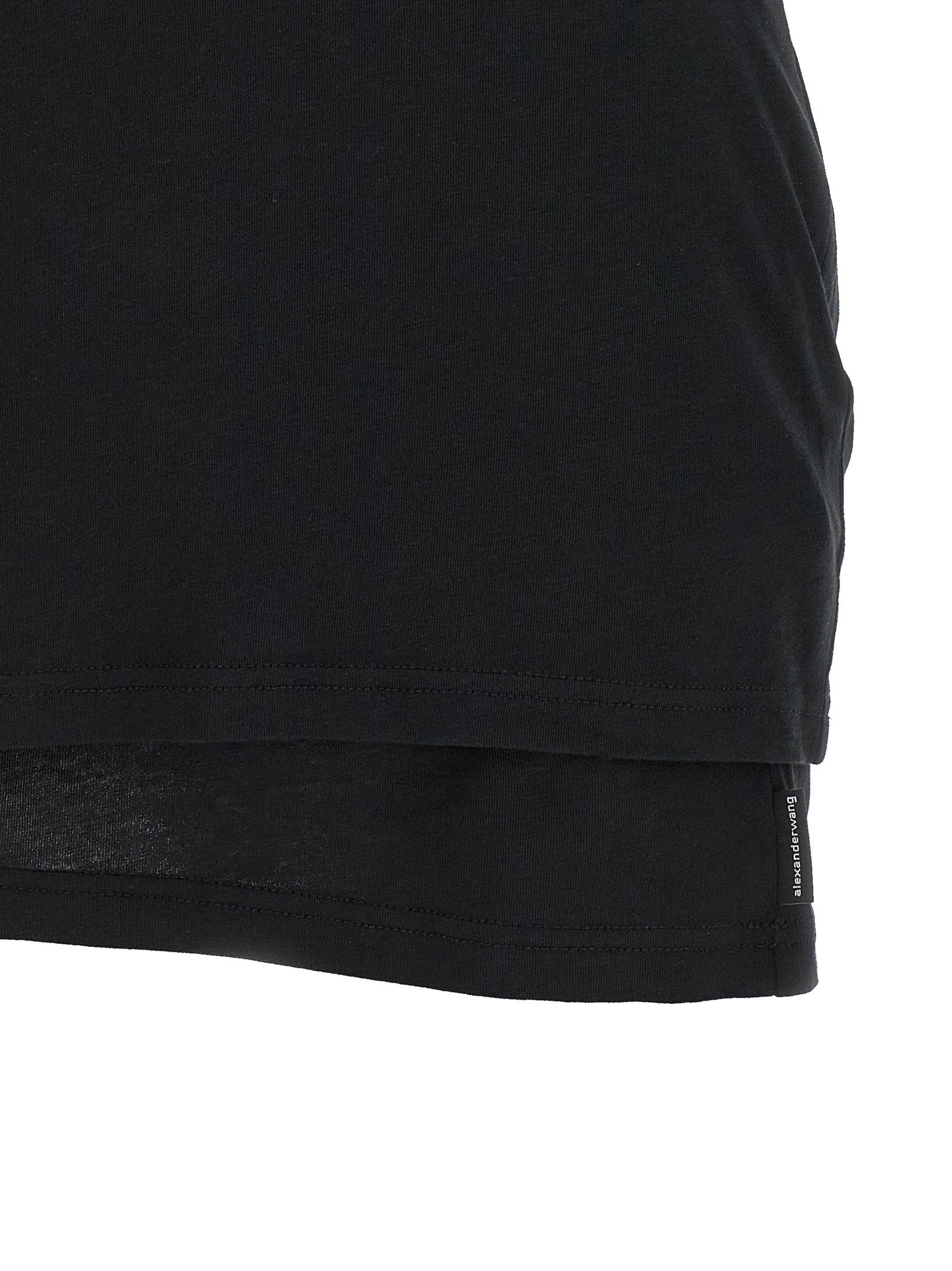 Alexander Wang Schwarzes kurzes Baumwollkleid