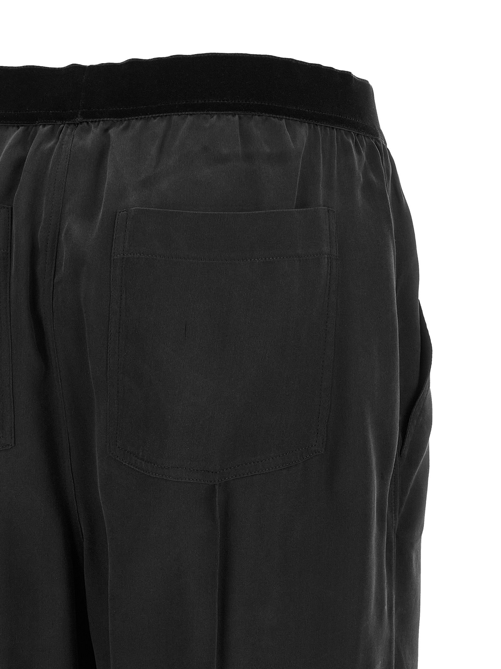 Tom Ford Schwarze Seidenhose Nachtwäsche