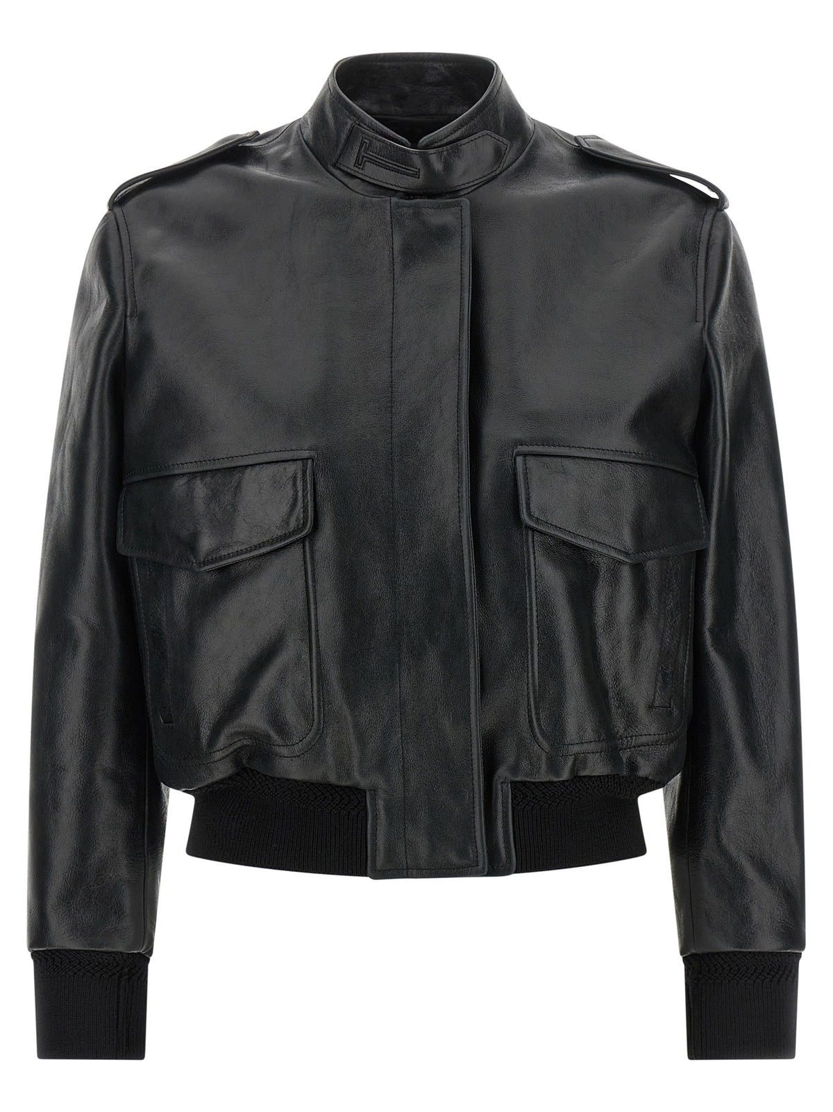 Tom Ford Schwarze Lammlederjacke