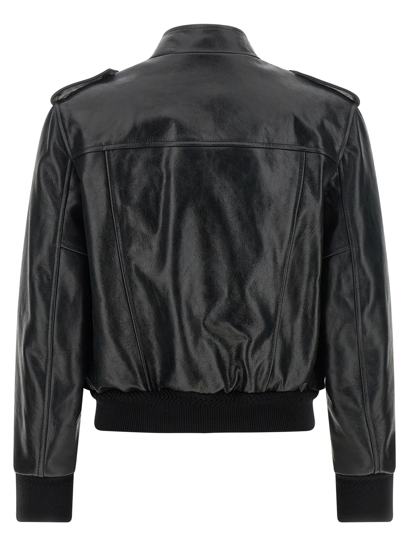 Tom Ford Schwarze Lammlederjacke
