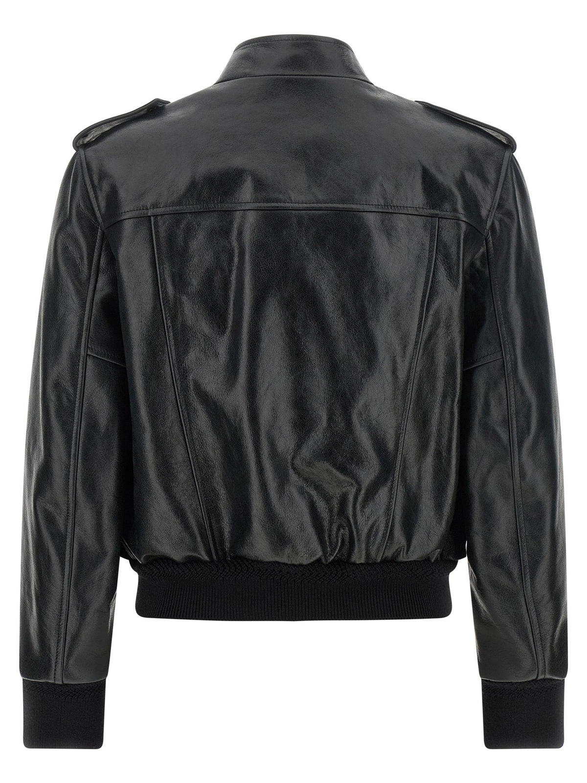 Tom Ford Schwarze Lammlederjacke