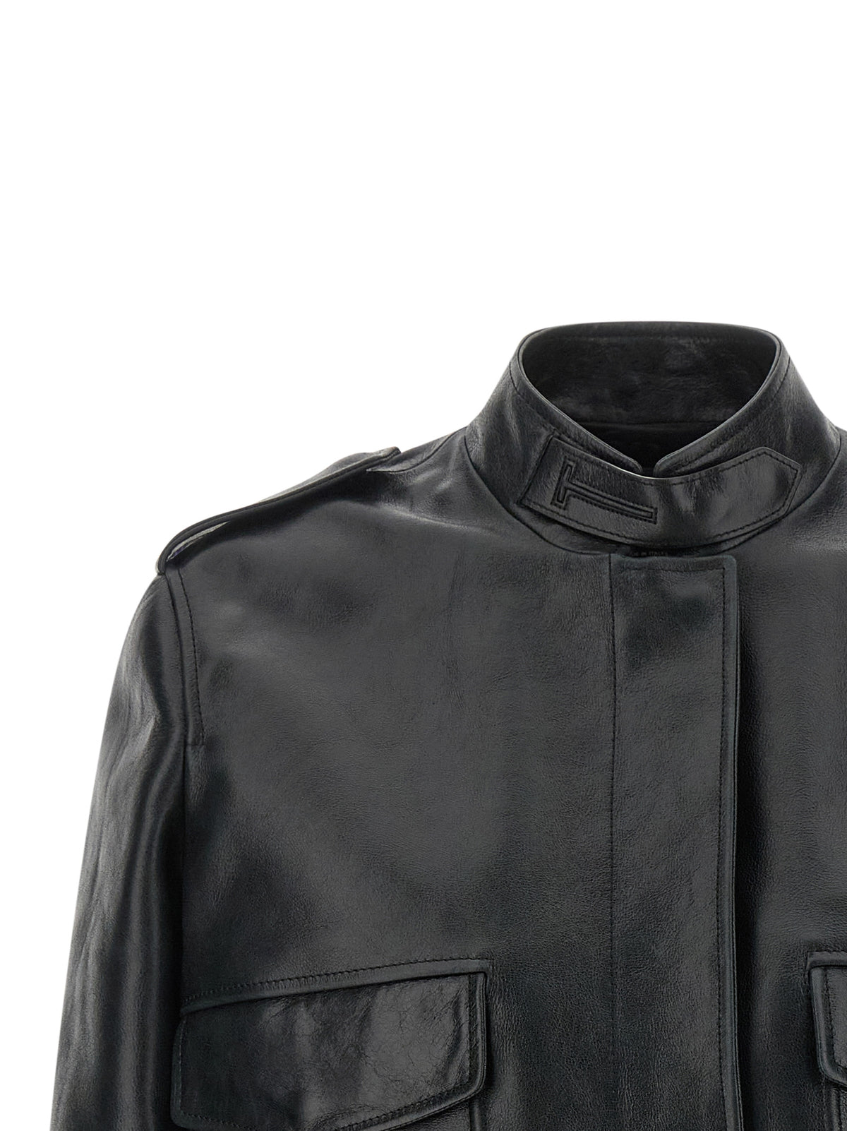 Tom Ford Schwarze Lammlederjacke